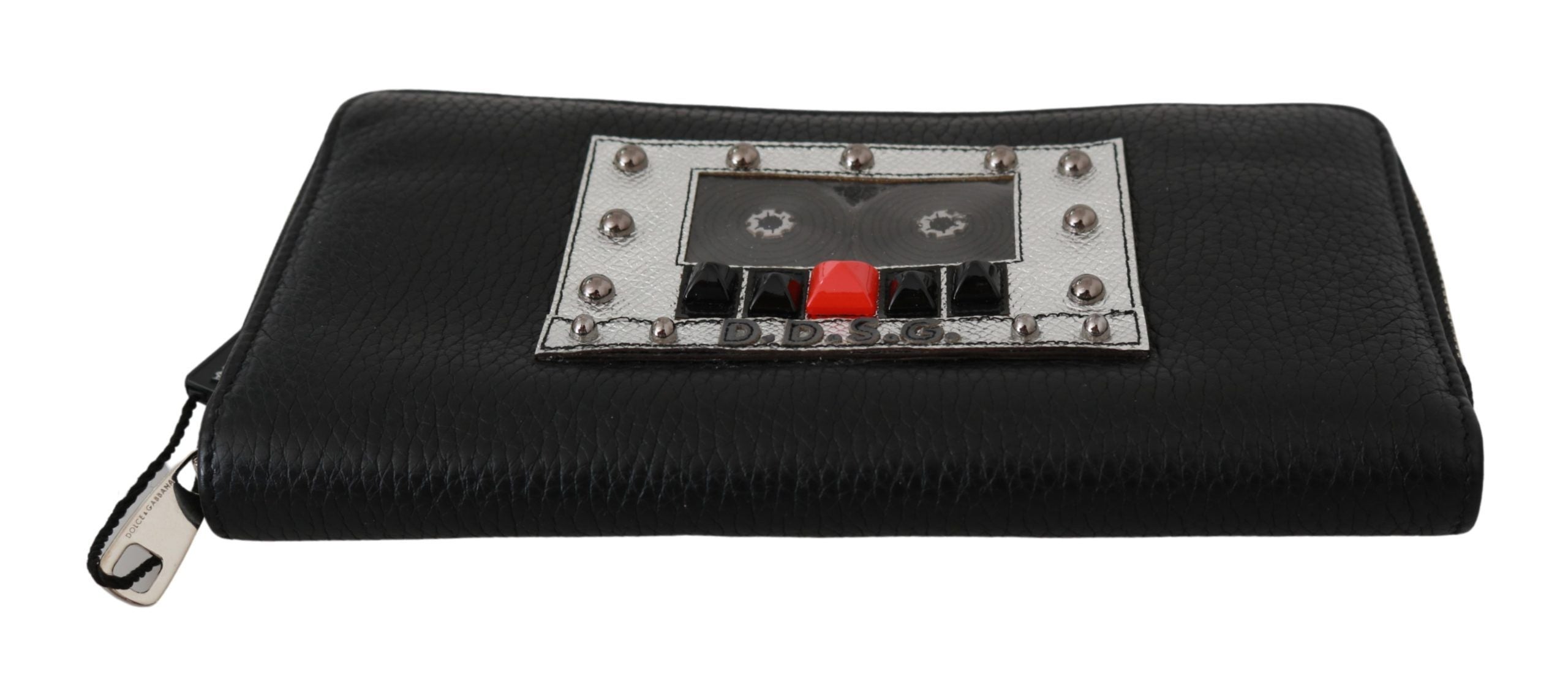 Dolce & Gabbana Svart Herrplånbok med Dragkedja Continental-Plånbok i 100 % Läder