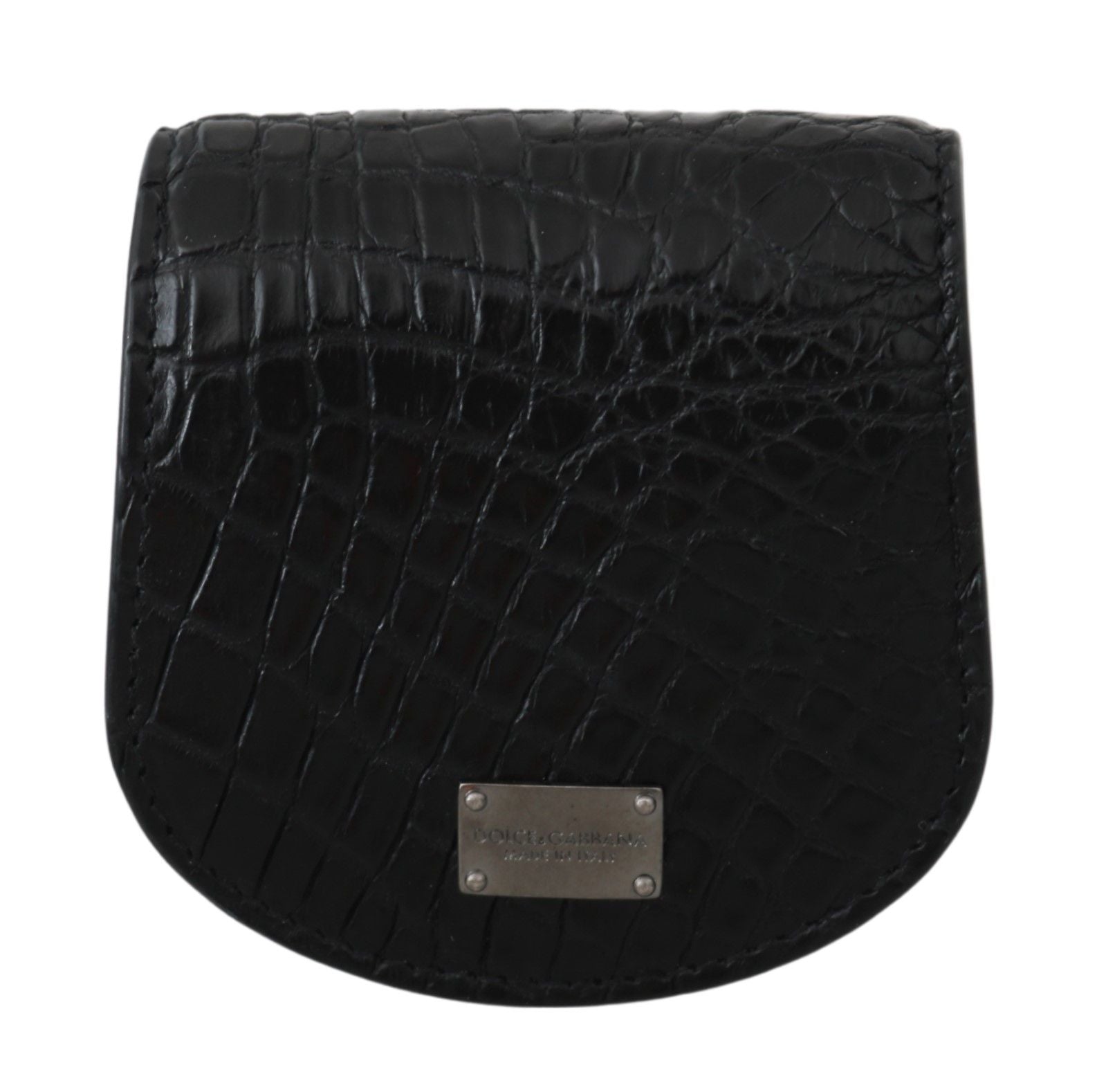 Dolce & Gabbana Svart Kondomfodral med Pocket i Exotisk Hud