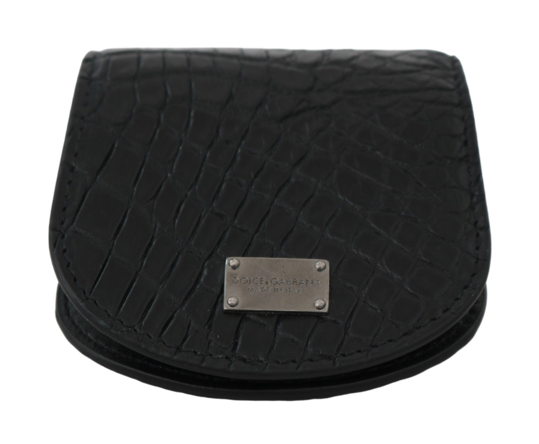 Dolce & Gabbana Svart Kondomfodral med Pocket i Exotisk Hud