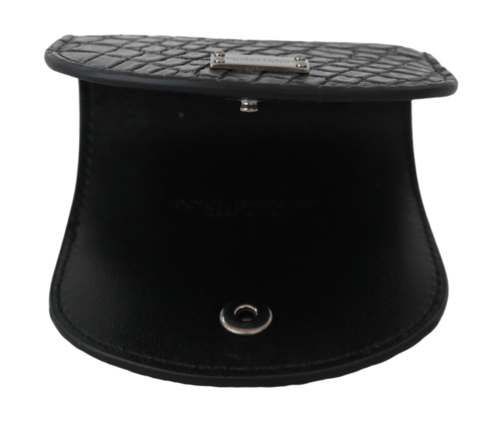 Dolce & Gabbana Svart Kondomfodral med Pocket i Exotisk Hud