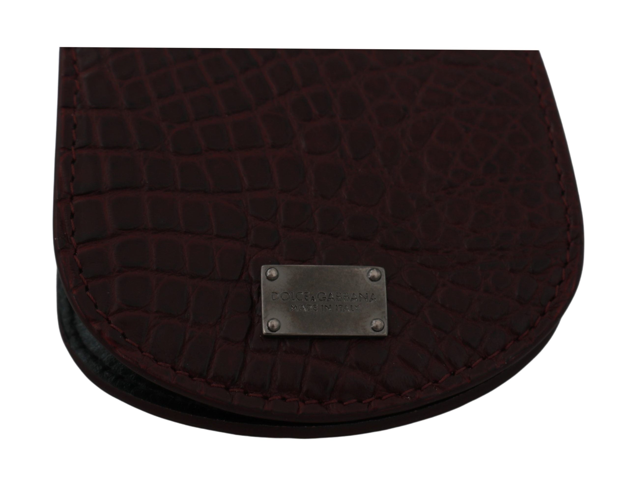 Dolce & Gabbana Brunt Kondomfodral med Pocket i Exotisk Hud