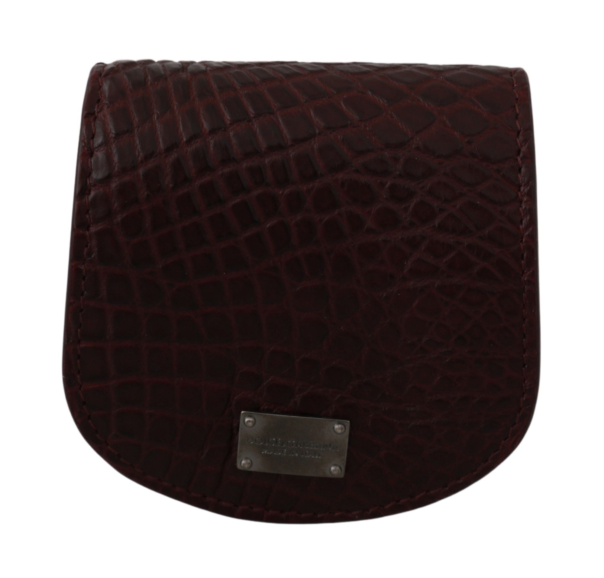 Dolce & Gabbana Brunt Kondomfodral med Pocket i Exotisk Hud