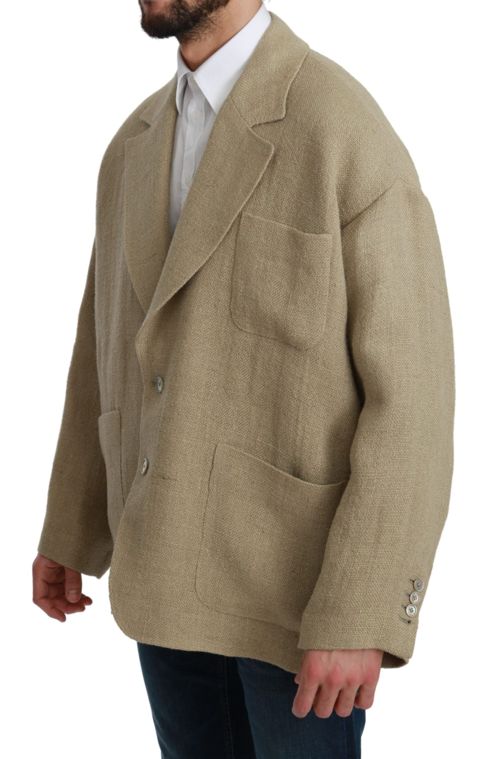 Dolce & Gabbana Beige Kavaj 100% Jute Kavaj