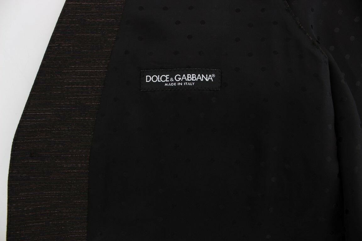 Dolce & Gabbana Svart Klänning i Ull med Logotyp Väst