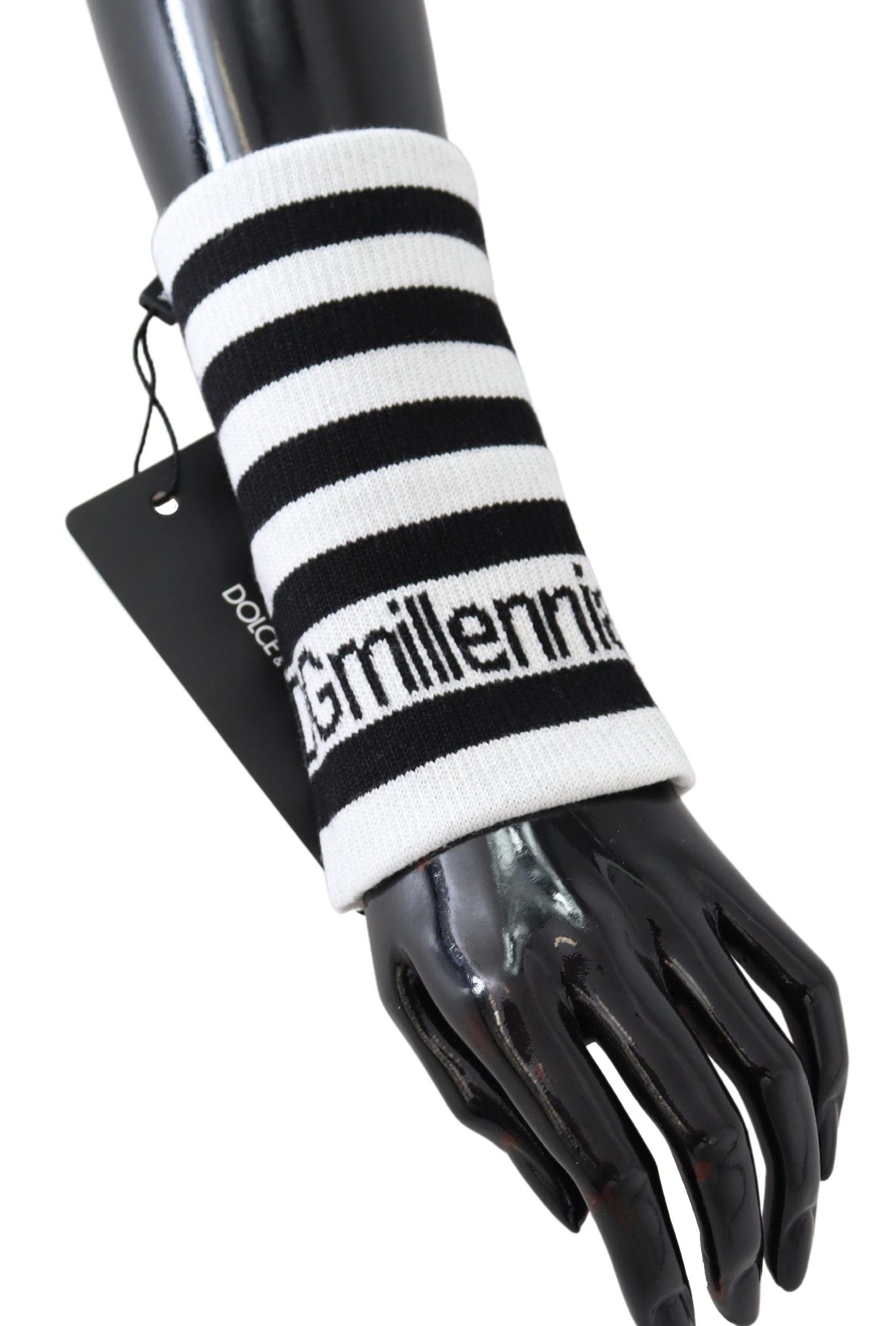 Dolce & Gabbana Svartvitt Ull DGMillennials Armband