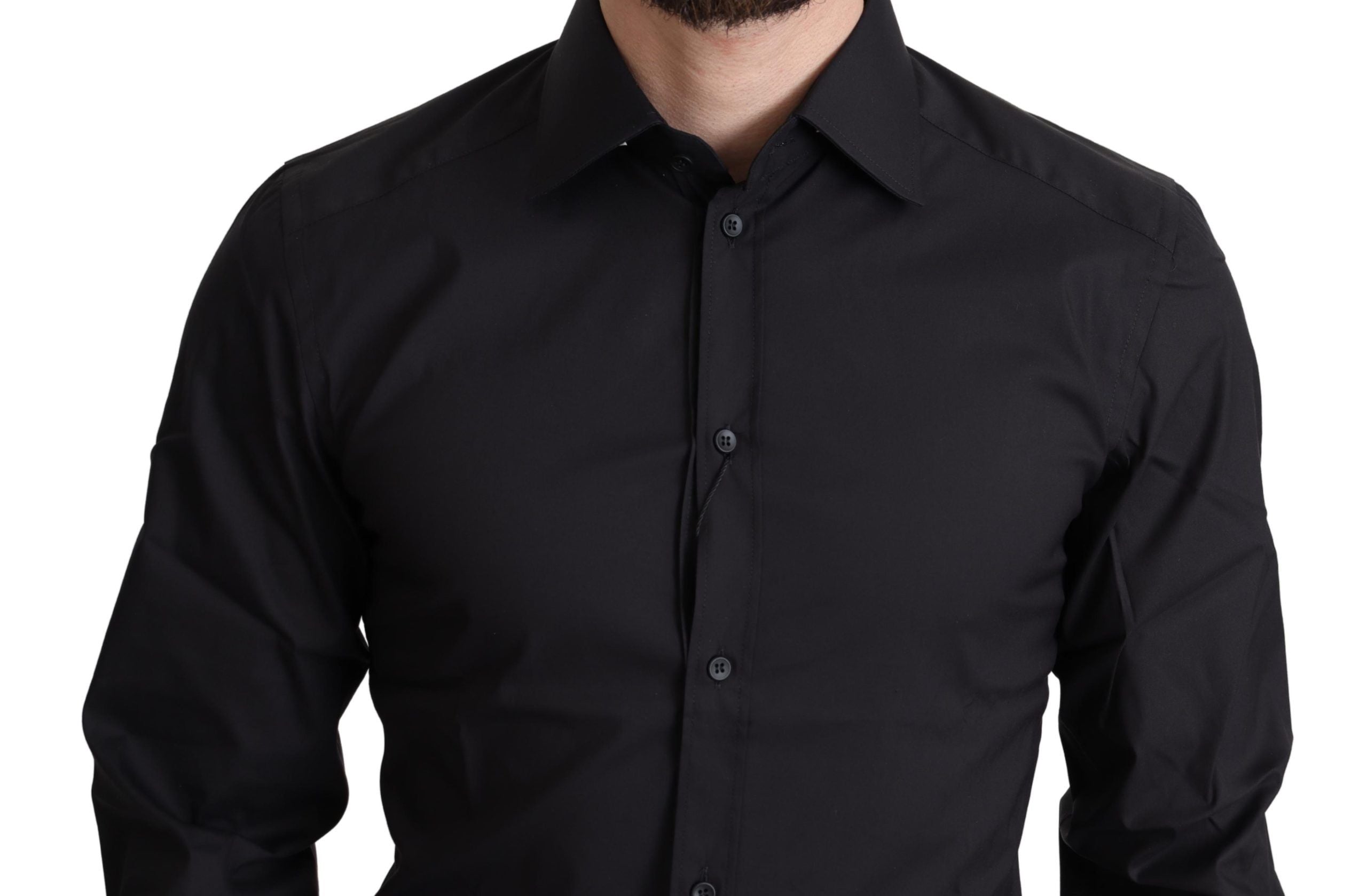 Dolce & Gabbana svart skjorta i bomullsblandning