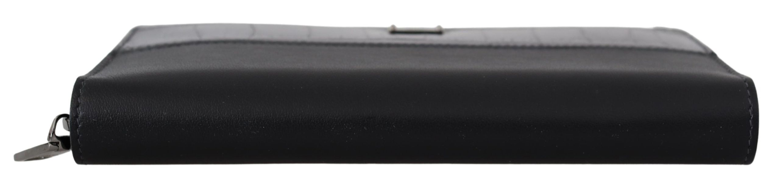 Dolce & Gabbana svart Continental Clutch-plånbok i läder med dragkedja