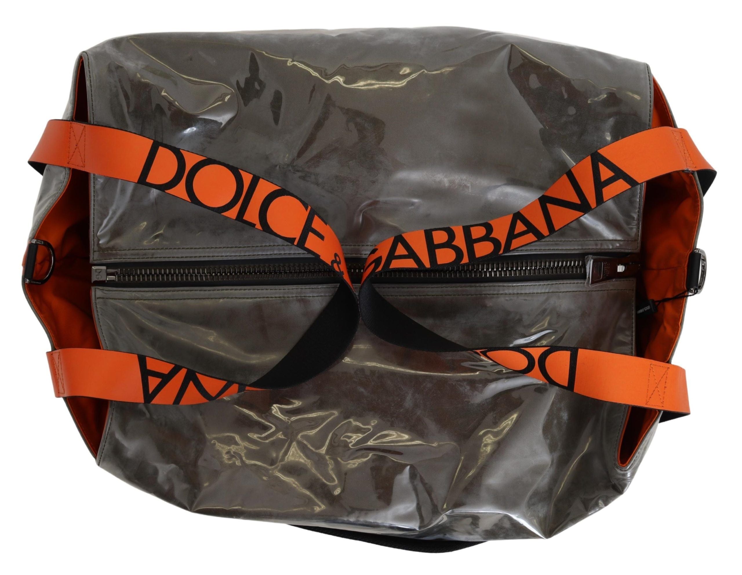Dolce & Gabbana bomullsväska för män, stor grön shoppingväska