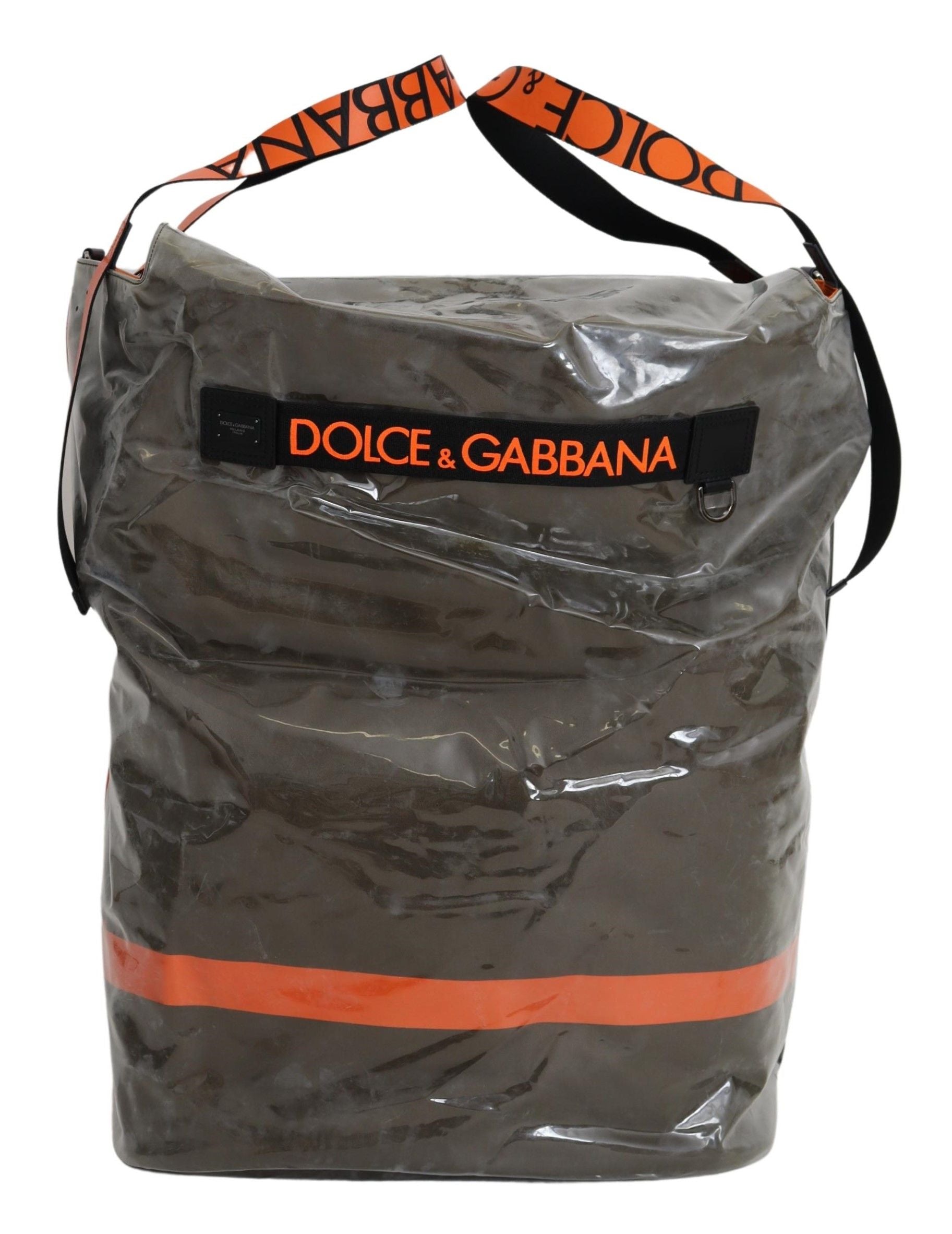 Dolce & Gabbana bomullsväska för män, stor grön shoppingväska