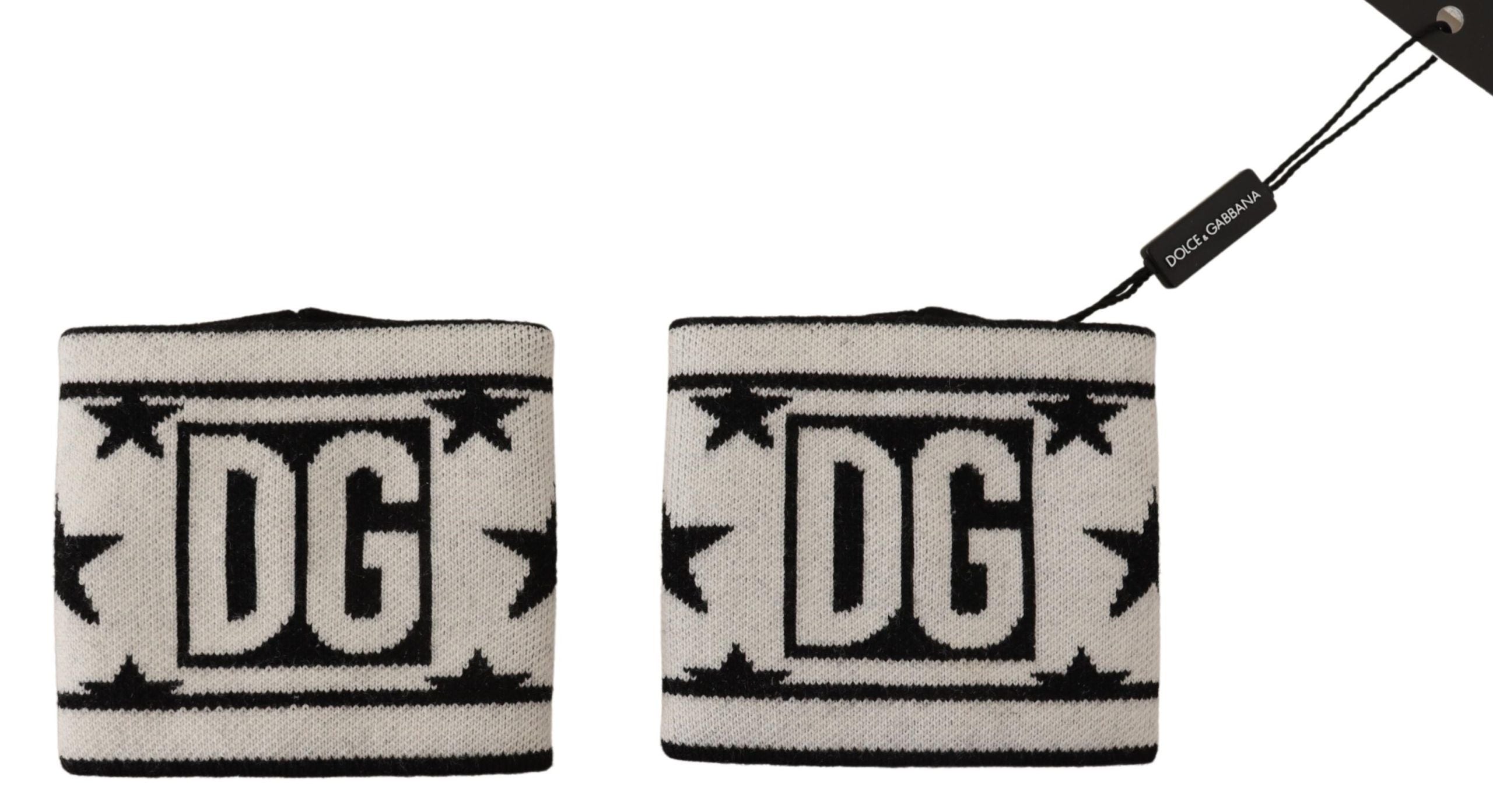 Dolce & Gabbana Vitt Svart Ulllogotyp