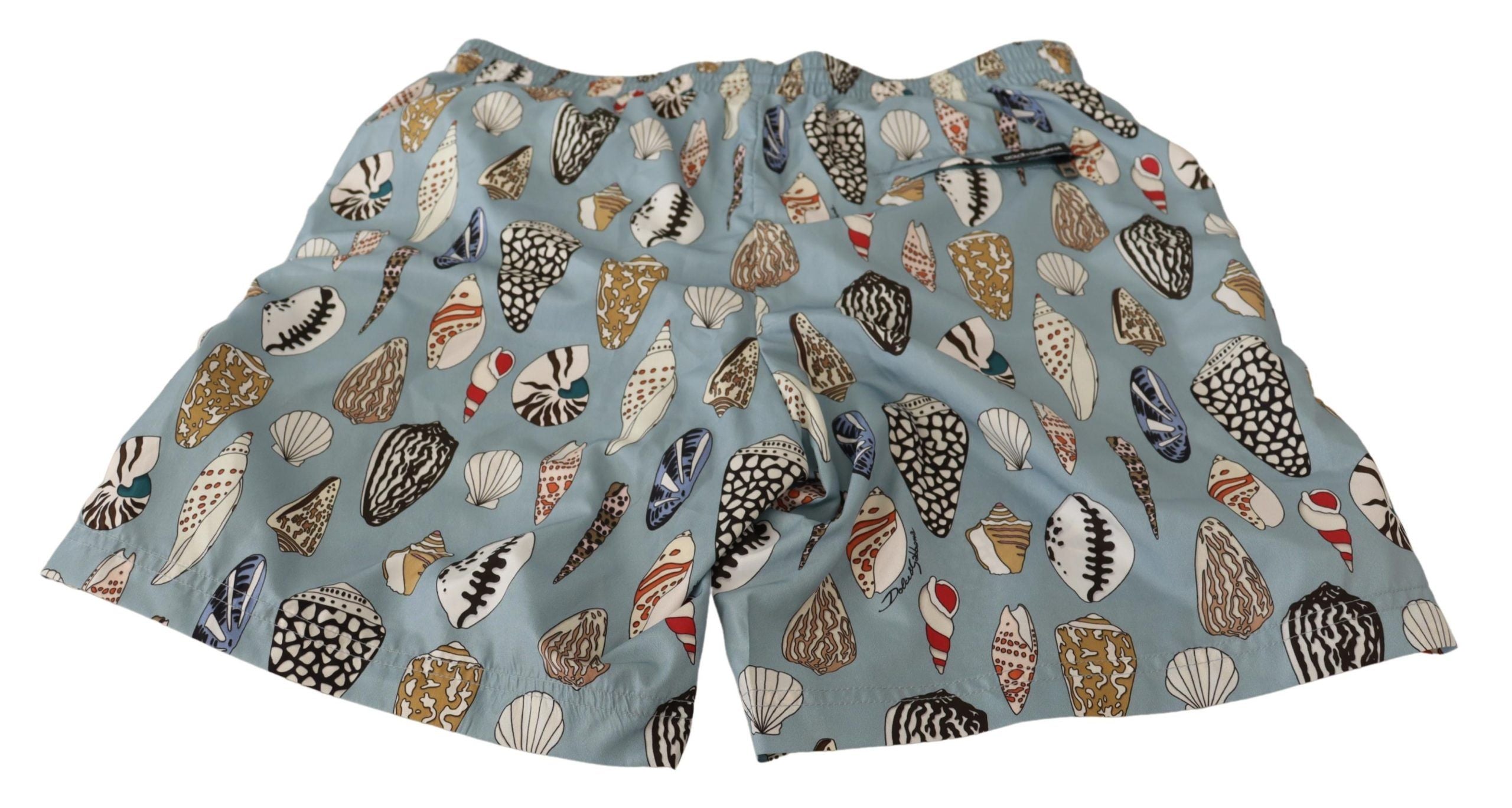 Dolce & Gabbana Blå Snäckskal Strandkläder Badkläder Shorts