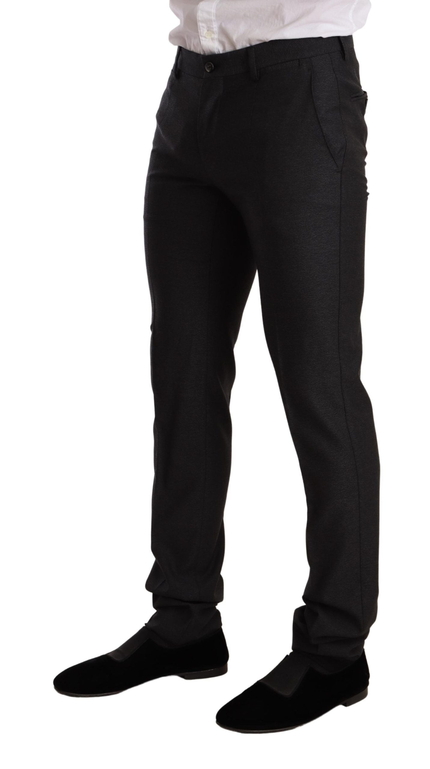 Dolce & Gabbana Grå Ull MARTINI Slim Fit Set Kostym