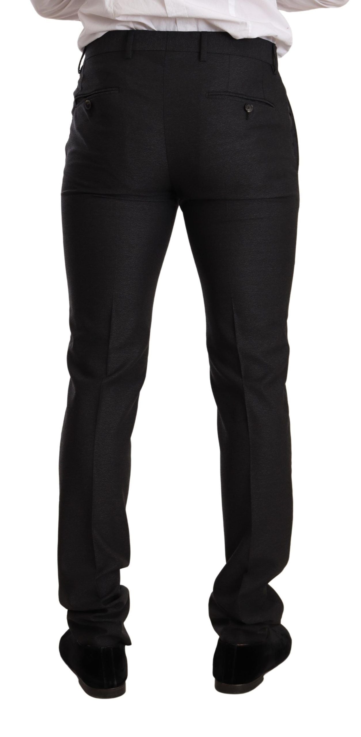 Dolce & Gabbana Grå Ull MARTINI Slim Fit Set Kostym