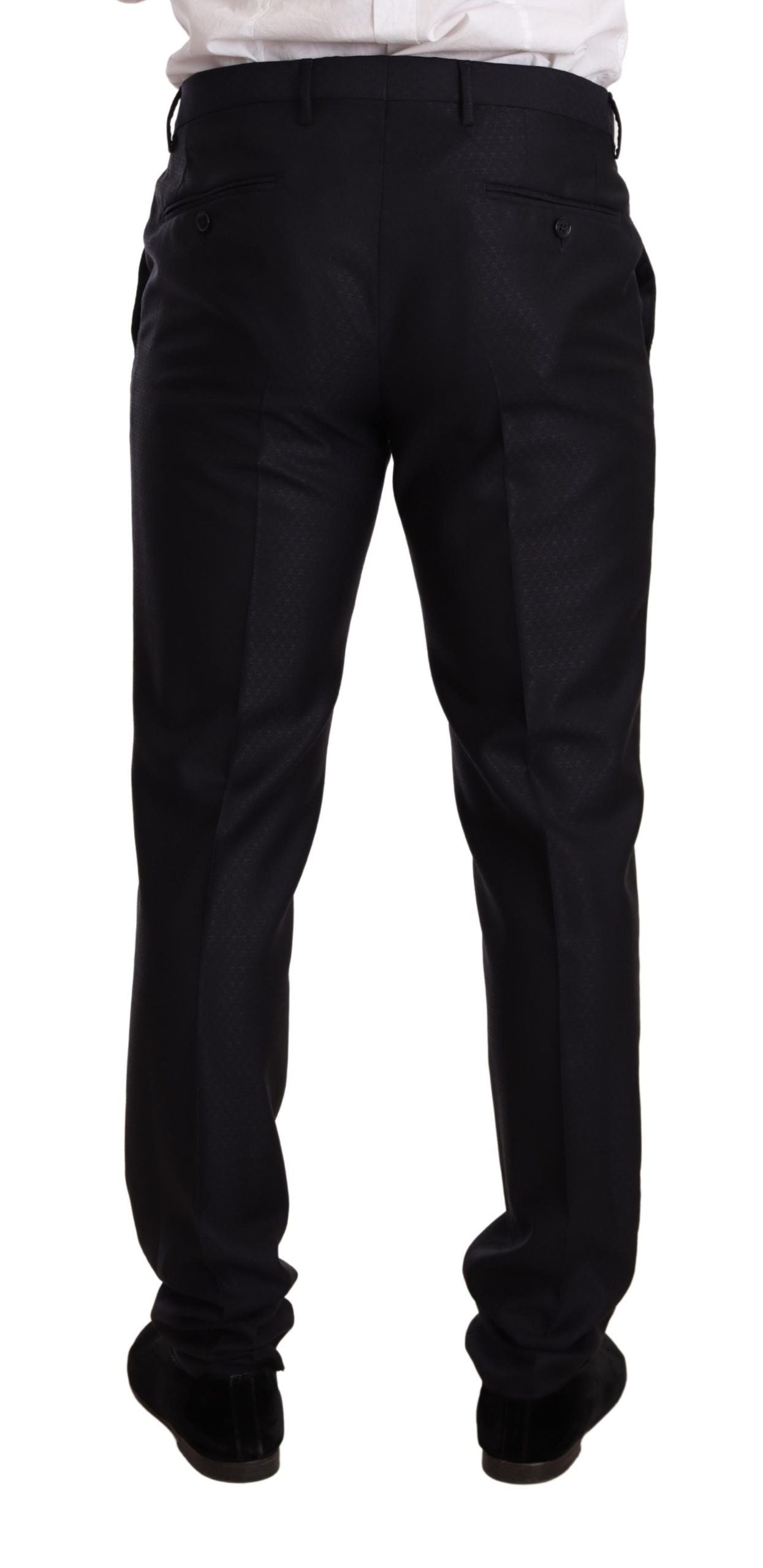 Dolce & Gabbana Blå Mönstrad MARTINI SLIM FIT 2-delad Kostym