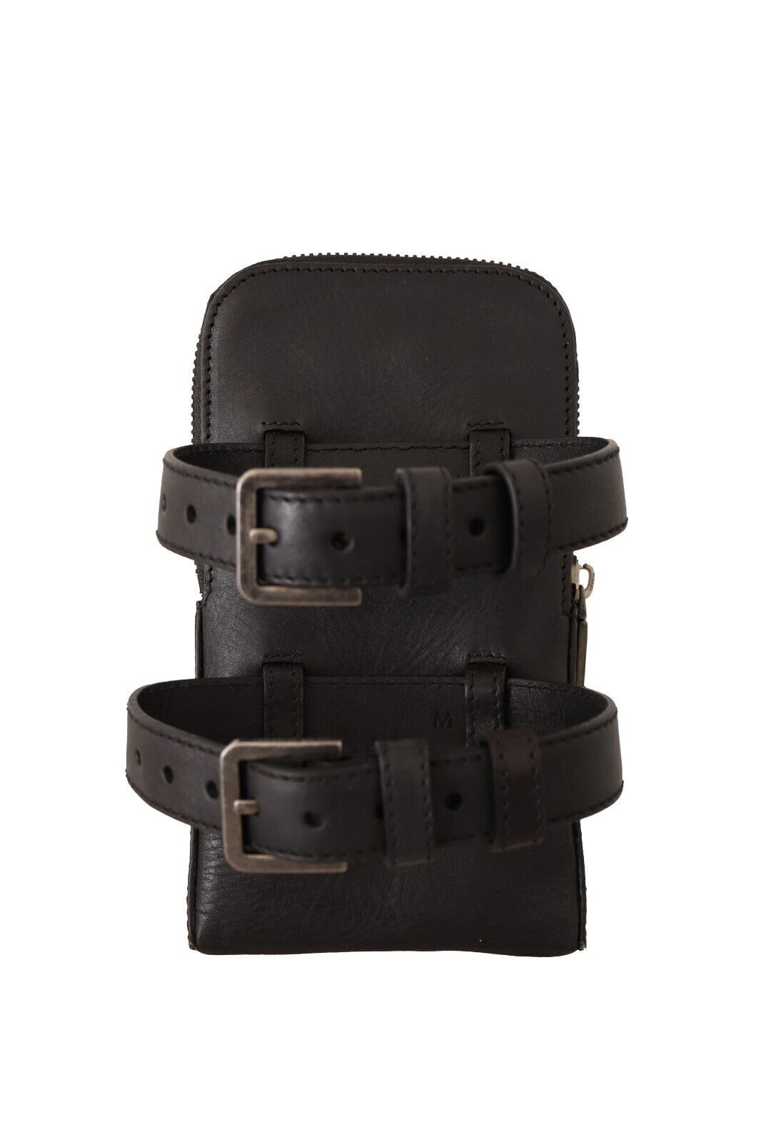 Dolce & Gabbana Svart Läderväska Dubbel Bältesrem Multi Kit Plånbok