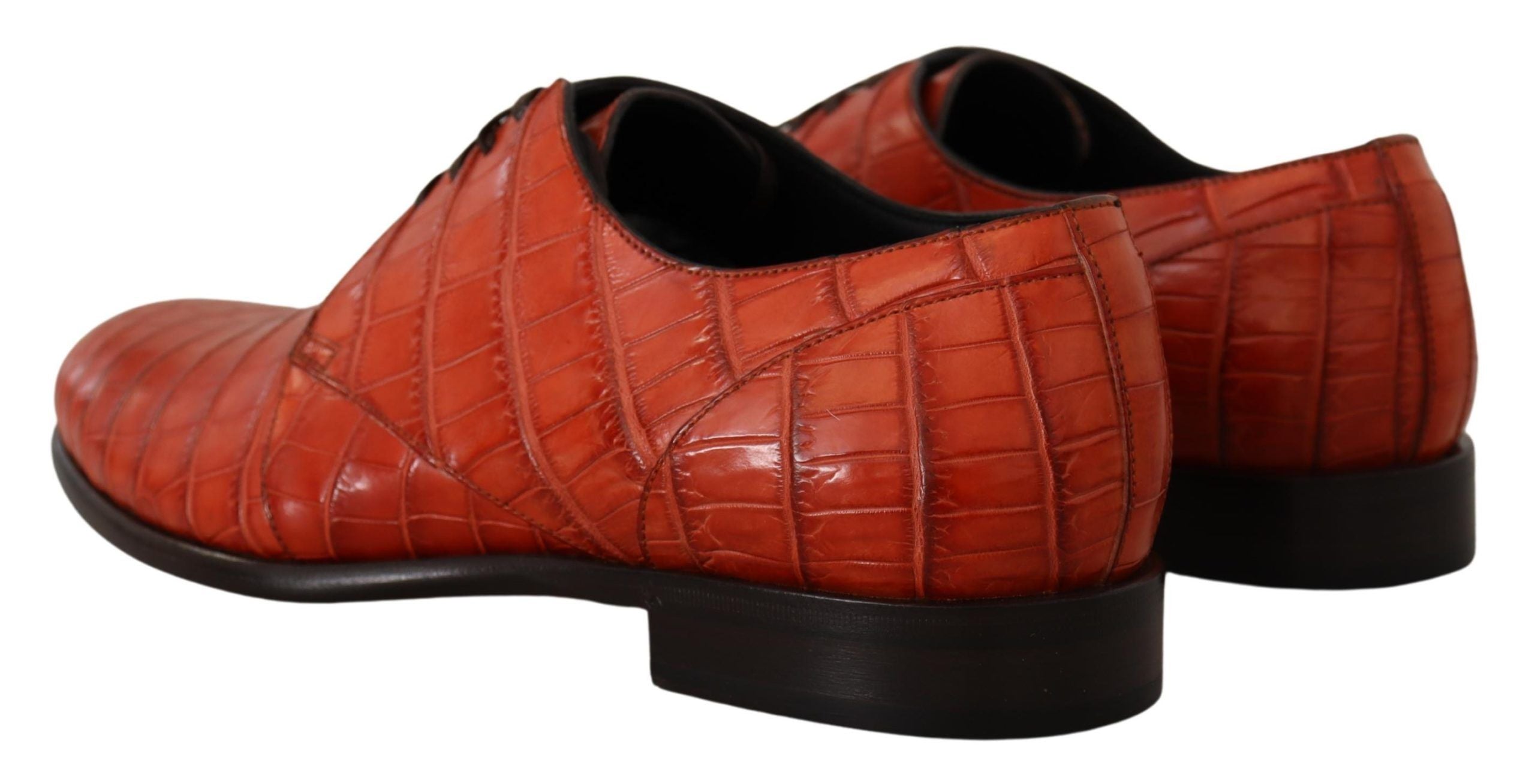 Dolce & Gabbana Orange Exotiska Läder Derbyskor