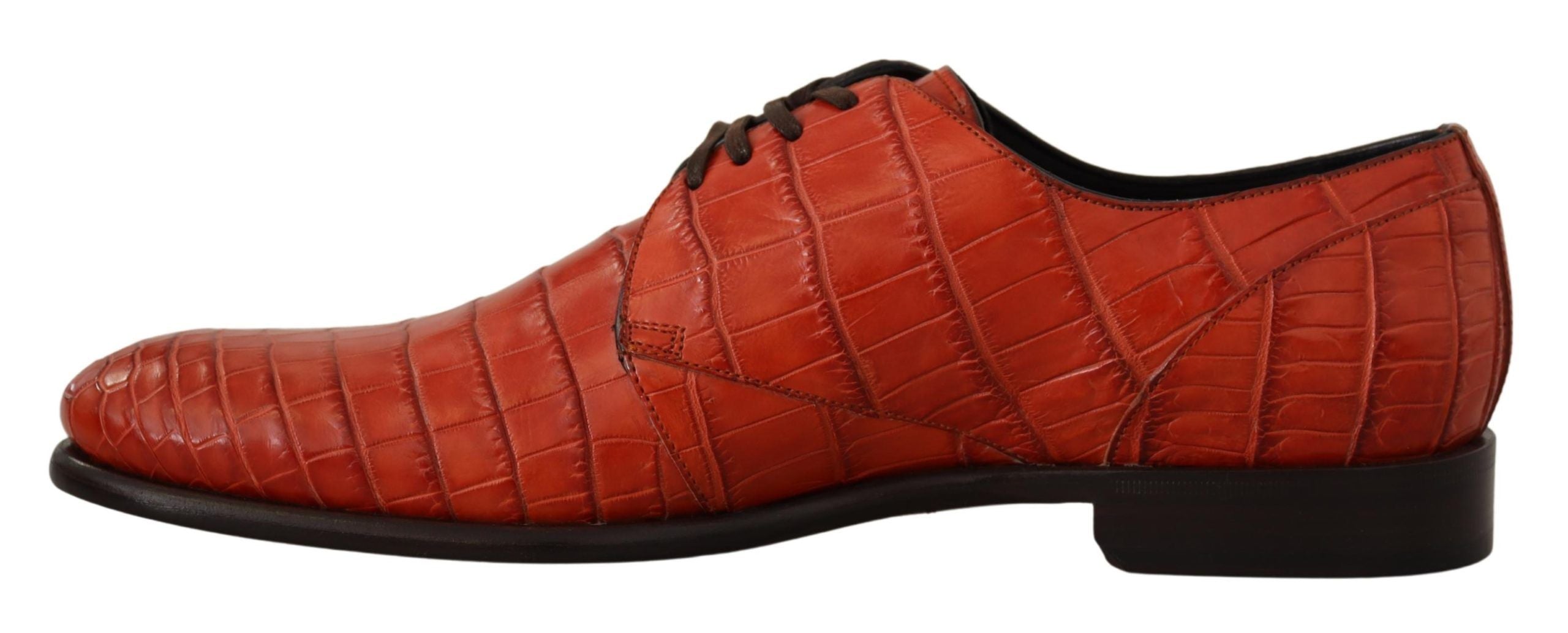 Dolce & Gabbana Orange Exotiska Läder Derbyskor