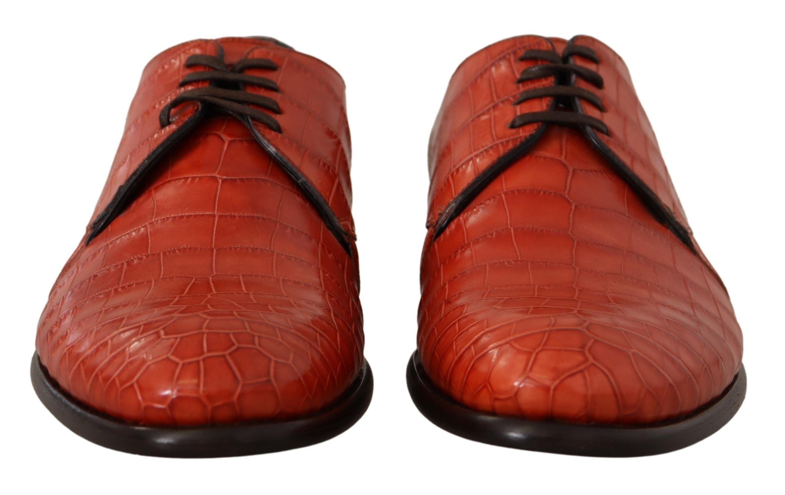 Dolce & Gabbana Orange Exotiska Läder Derbyskor