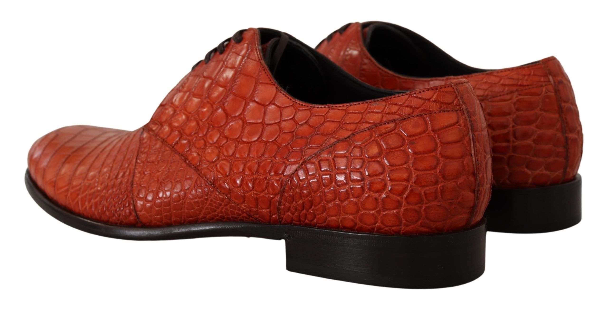 Dolce & Gabbana Orange Exotiska Läder Derbyskor
