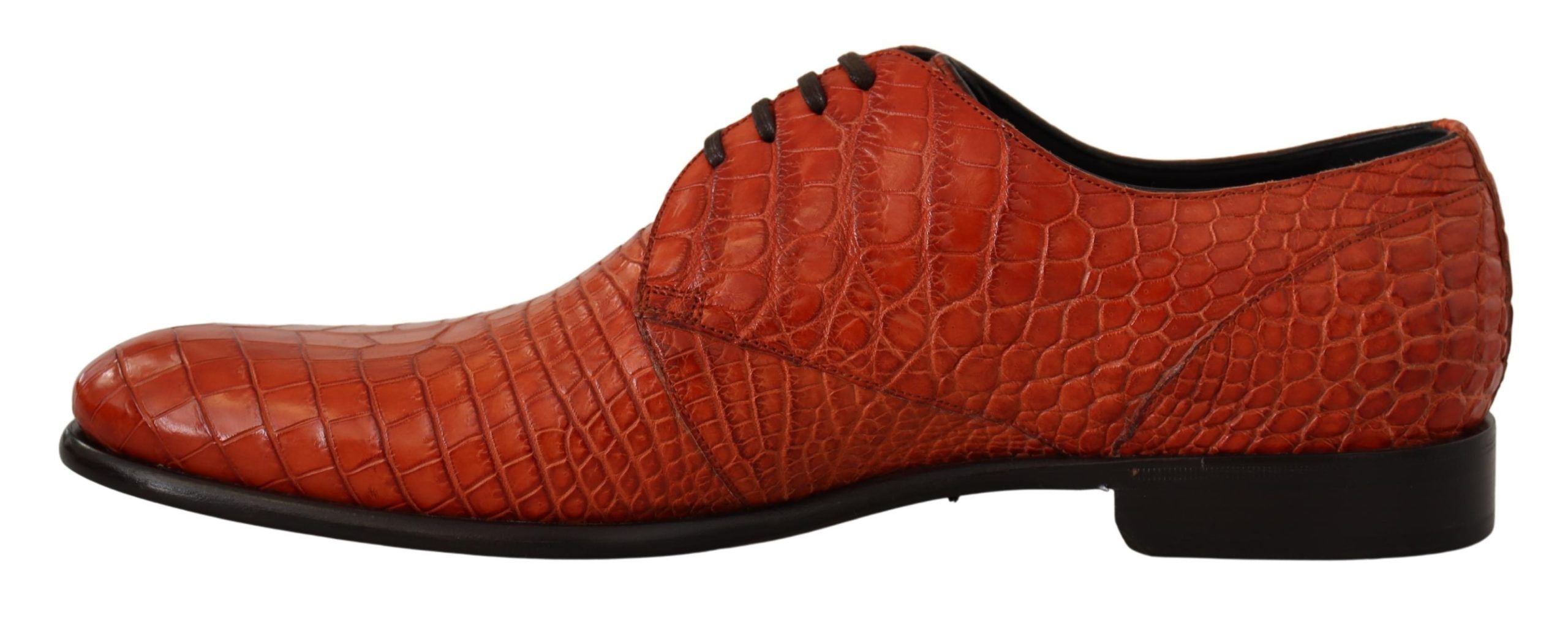 Dolce & Gabbana Orange Exotiska Läder Derbyskor