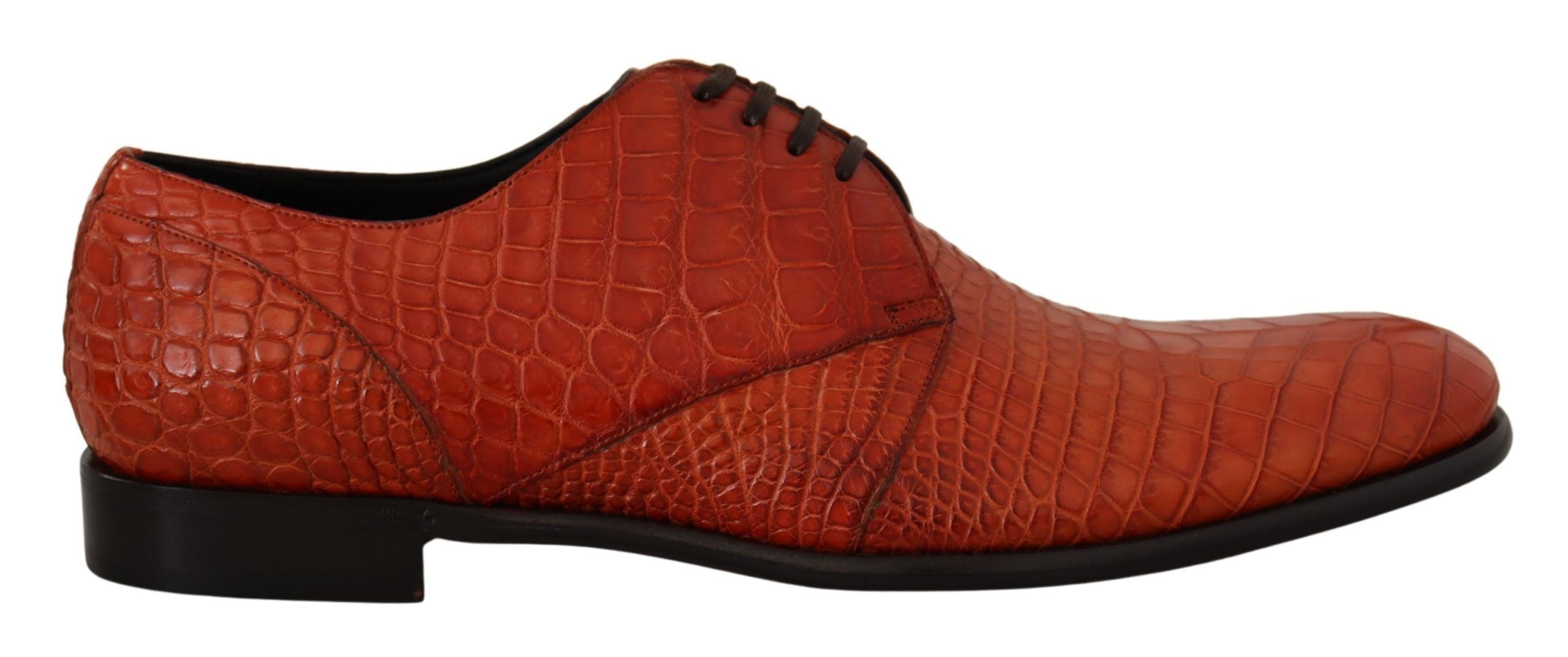 Dolce & Gabbana Orange Exotiska Läder Derbyskor