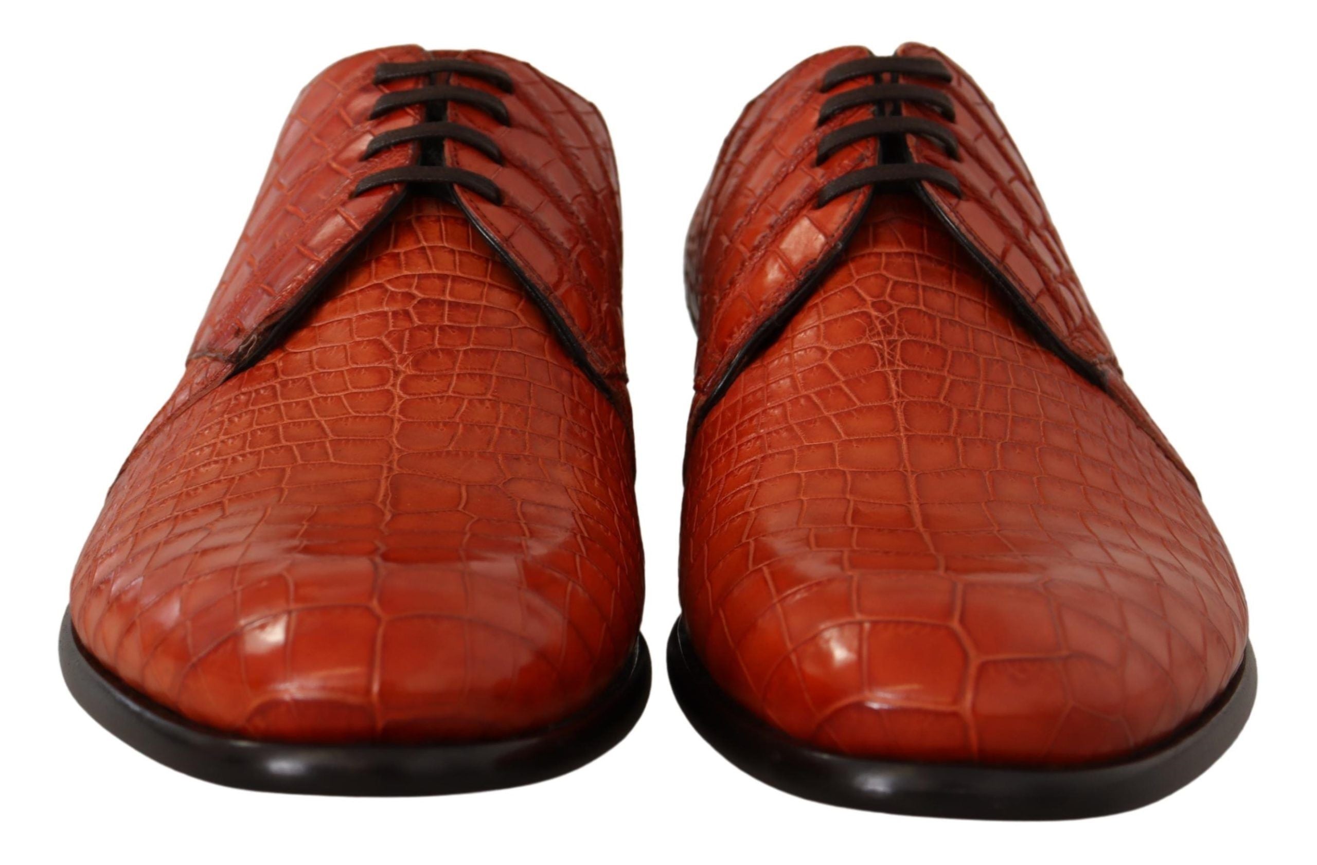 Dolce & Gabbana Orange Exotiska Läder Derbyskor