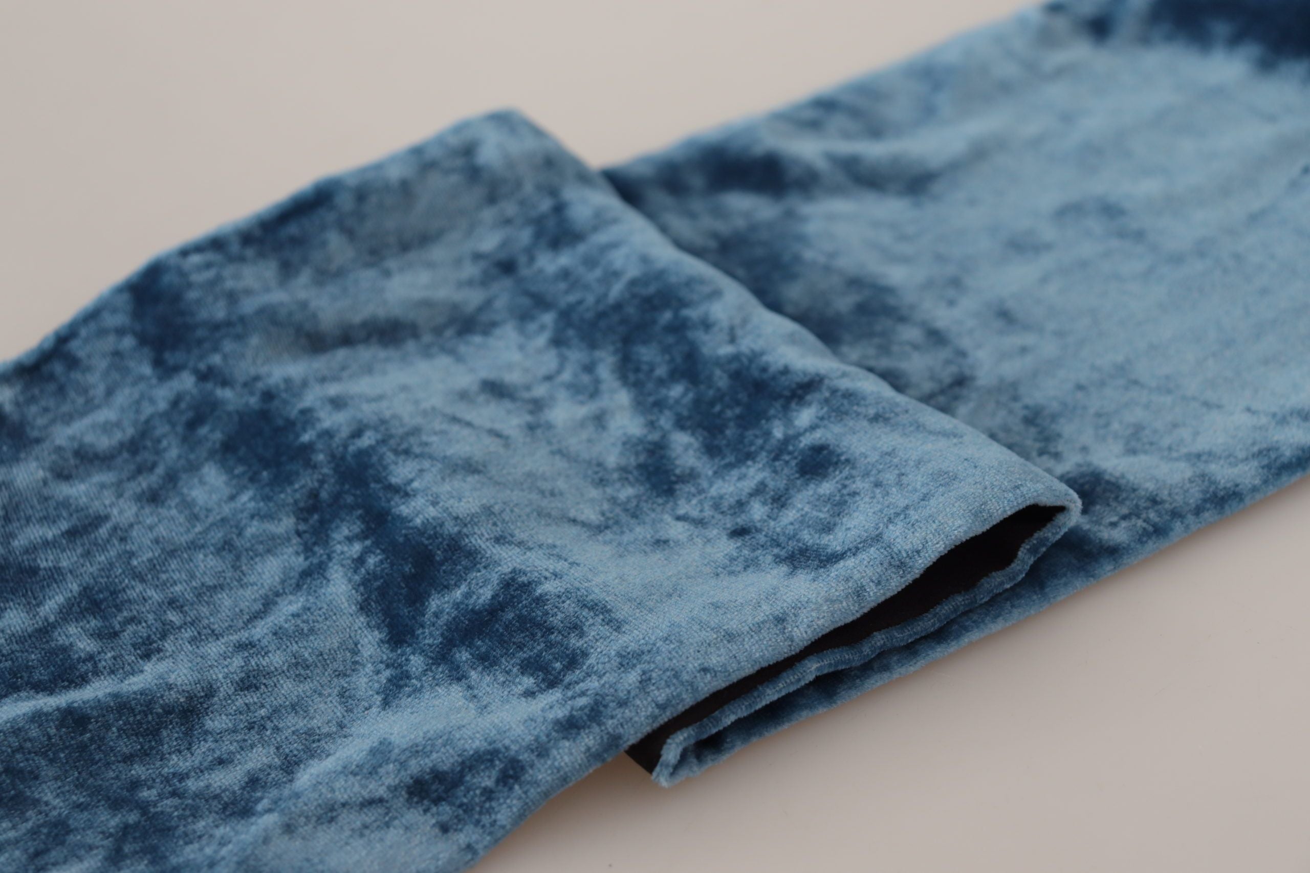 Dolce & Gabbana Blue Velvet Solid Neck Warmer Men&