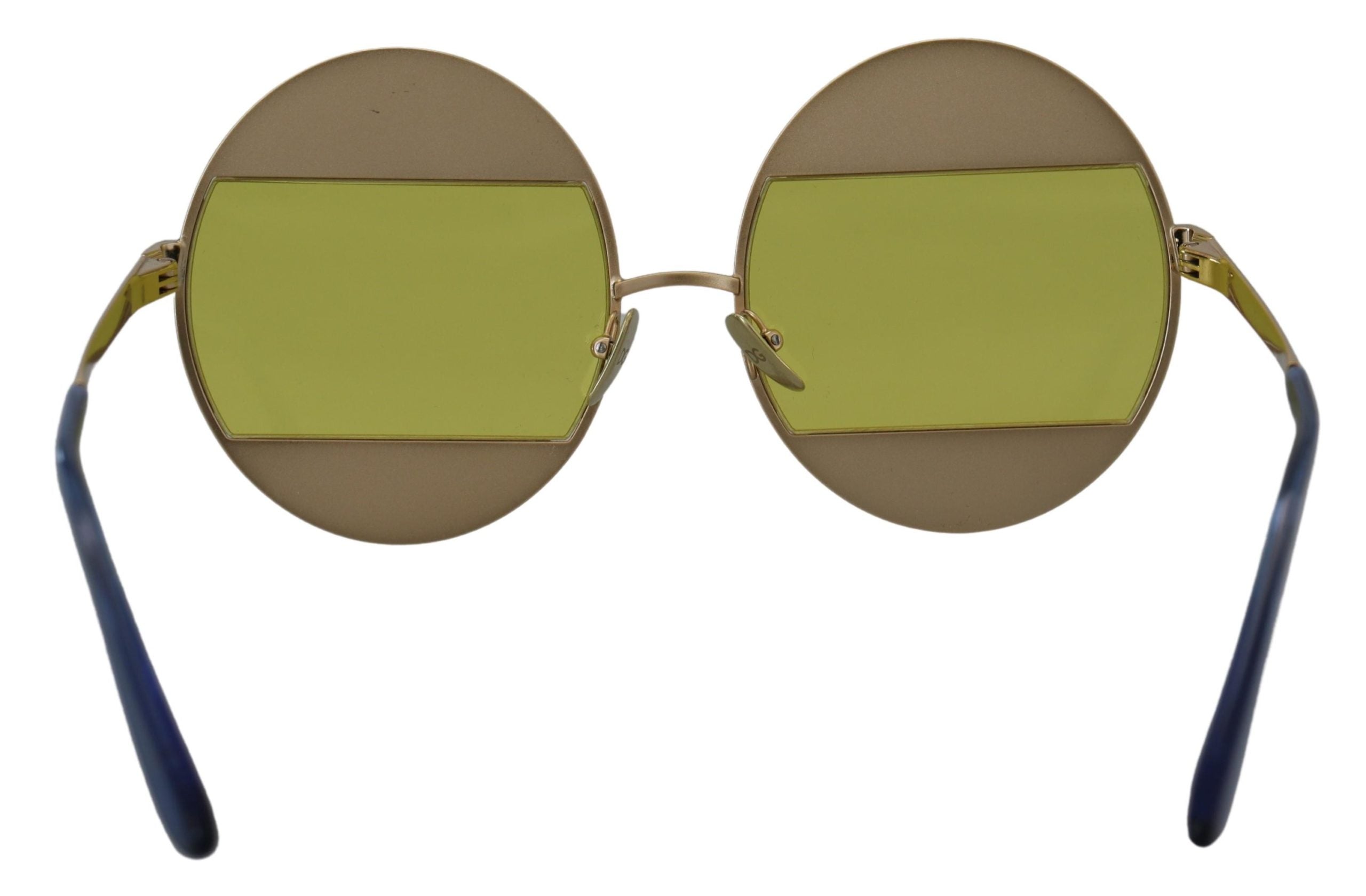 Dolce & Gabbana Guldfärgade Ovala Metallkristaller DG2209B Solglasögon