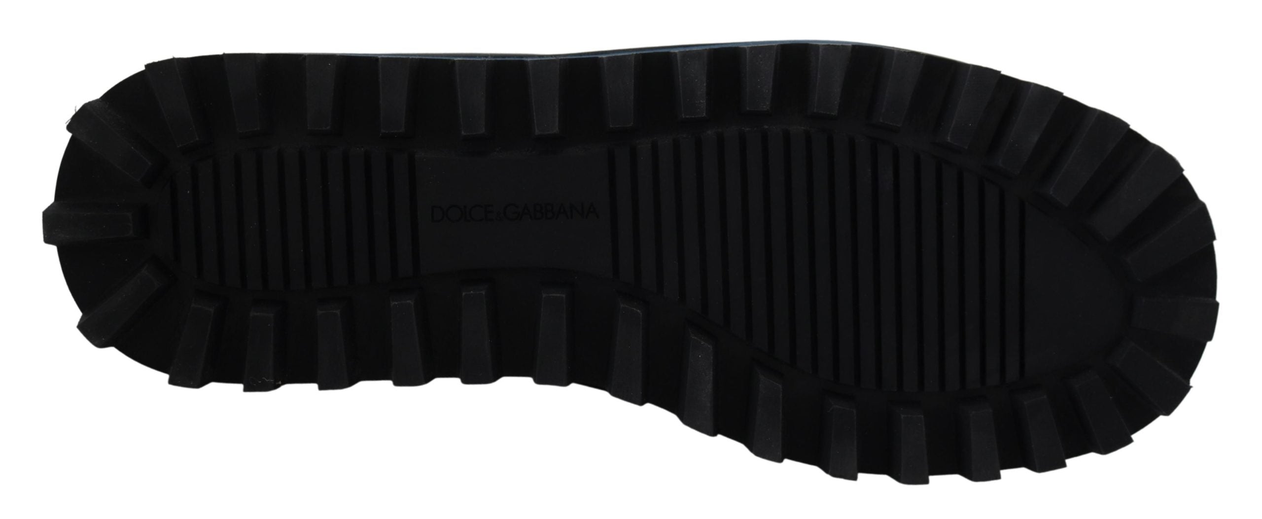 Dolce & Gabbana Blue Nylon Boots Padded Mid Calf Shoes