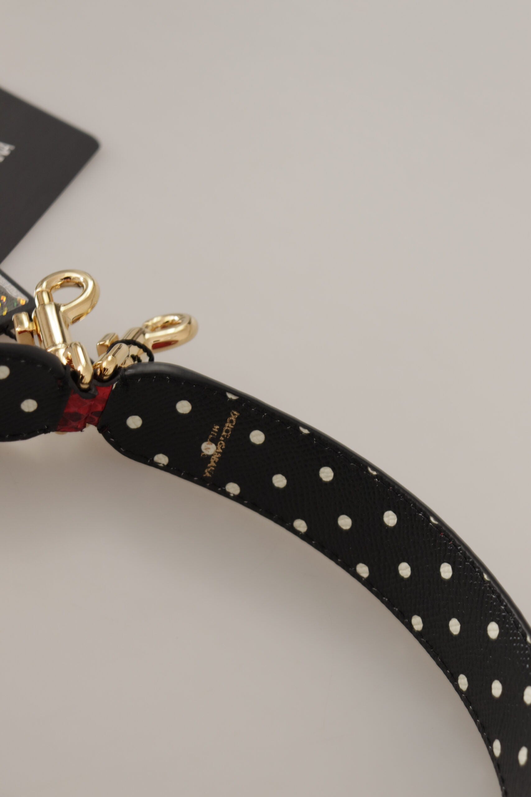 Dolce & Gabbana Röd Pyton Läderkristall Vändbar Axelrem