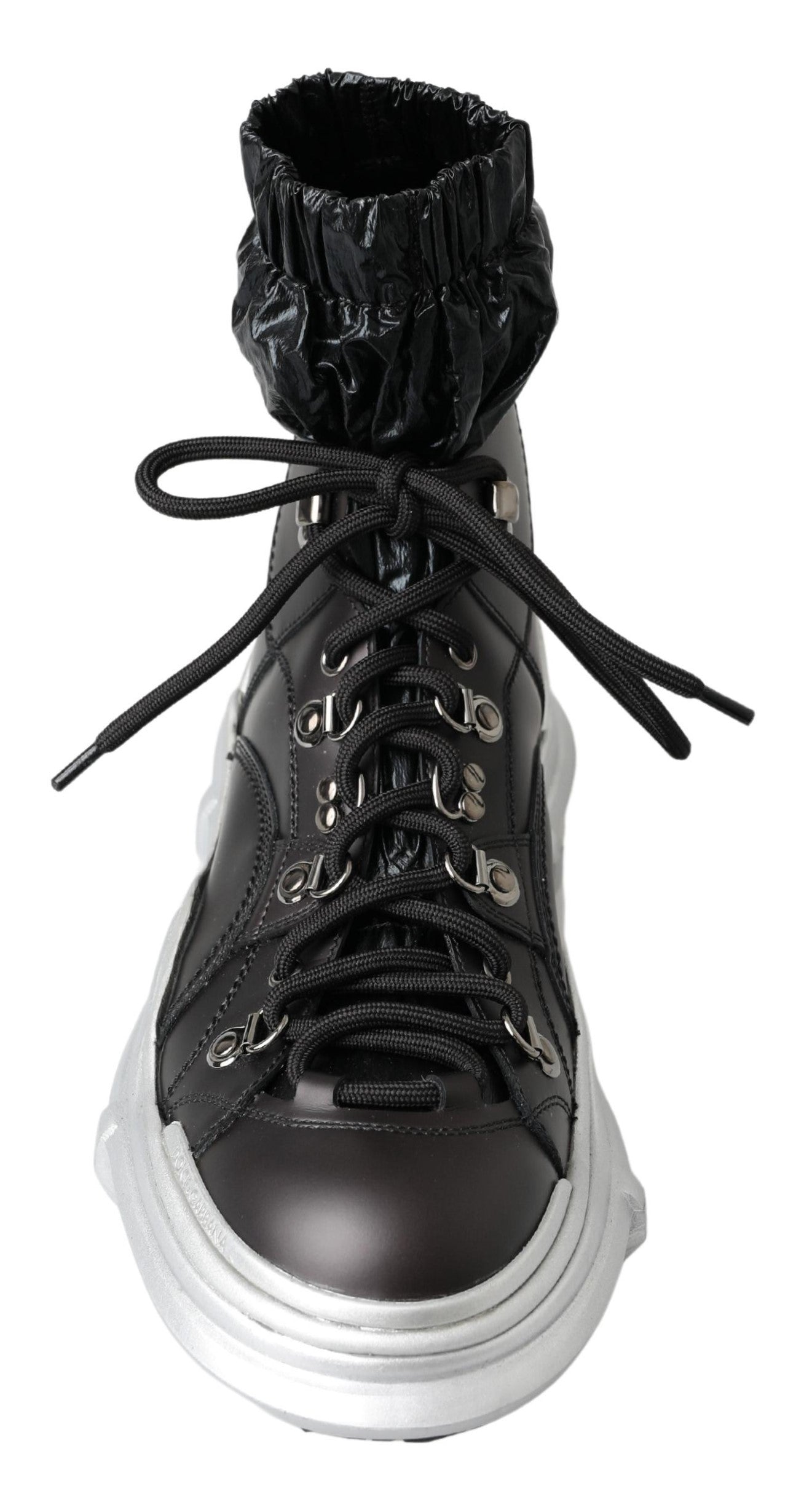 Dolce & Gabbana Svarta Nylon Galileo Höga Sneakers Skor
