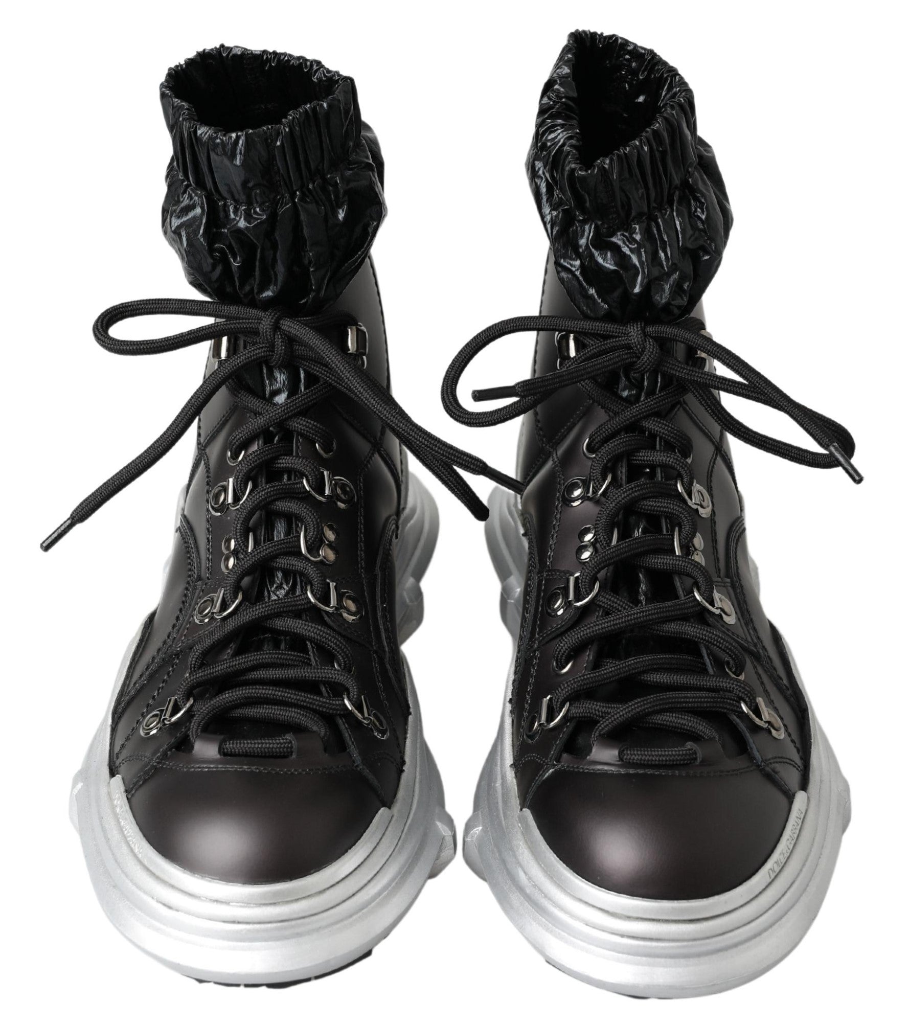 Dolce & Gabbana Svarta Nylon Galileo Höga Sneakers Skor
