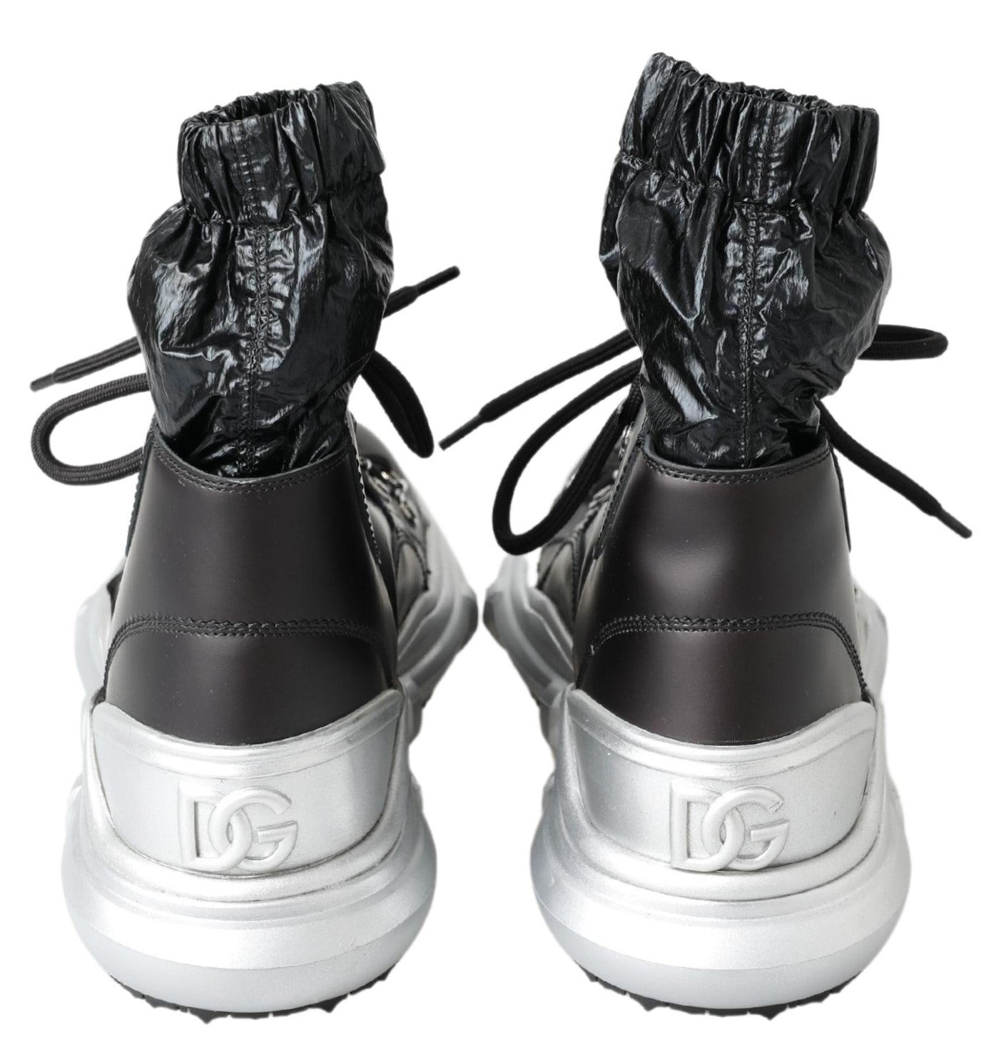 Dolce & Gabbana Svarta Nylon Galileo Höga Sneakers Skor