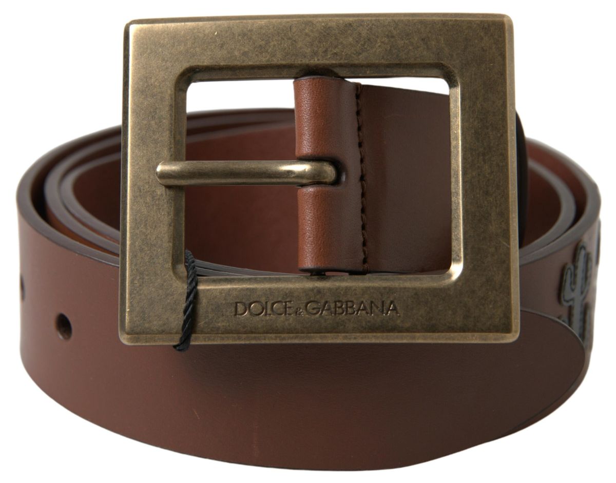 Dolce & Gabbana Brunt Läder