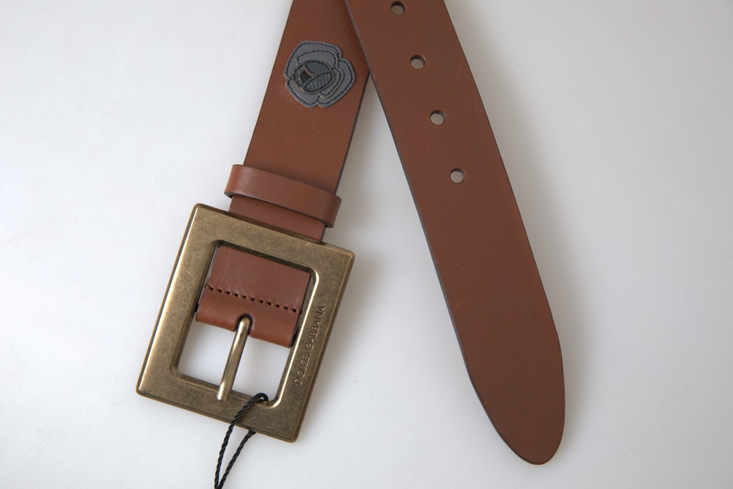 Dolce & Gabbana Brunt Läder