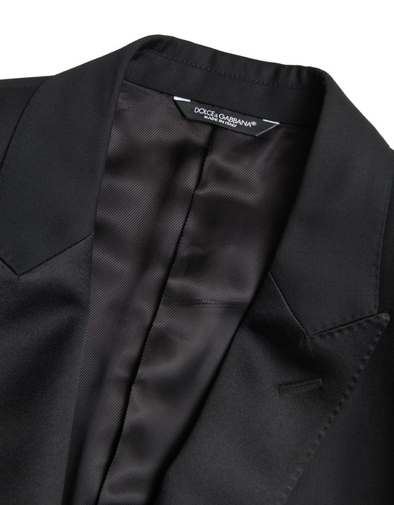 Dolce & Gabbana Svart Ull Enkelknäppt MARTINI Kavaj