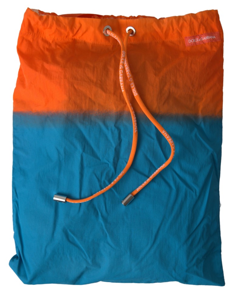 Dolce & Gabbana Orange Blå Gradient Beachwear Badkläder Shorts
