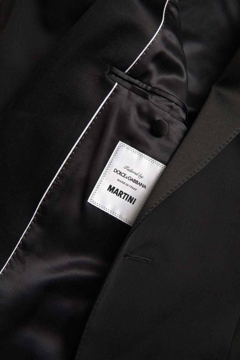 Dolce & Gabbana Svart Ull Enkelknäppt MARTINI Kavaj