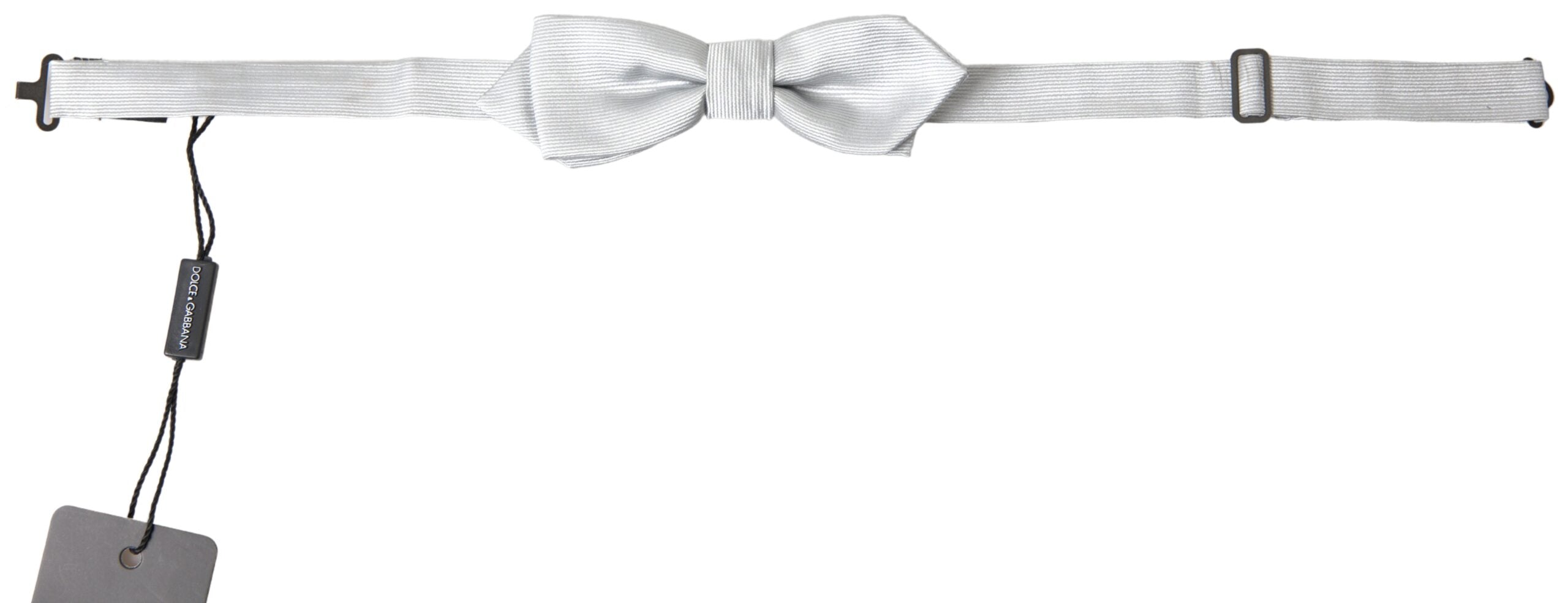 Dolce & Gabbana Grå Siden Justerbar Herrfluga med Papillon-krage