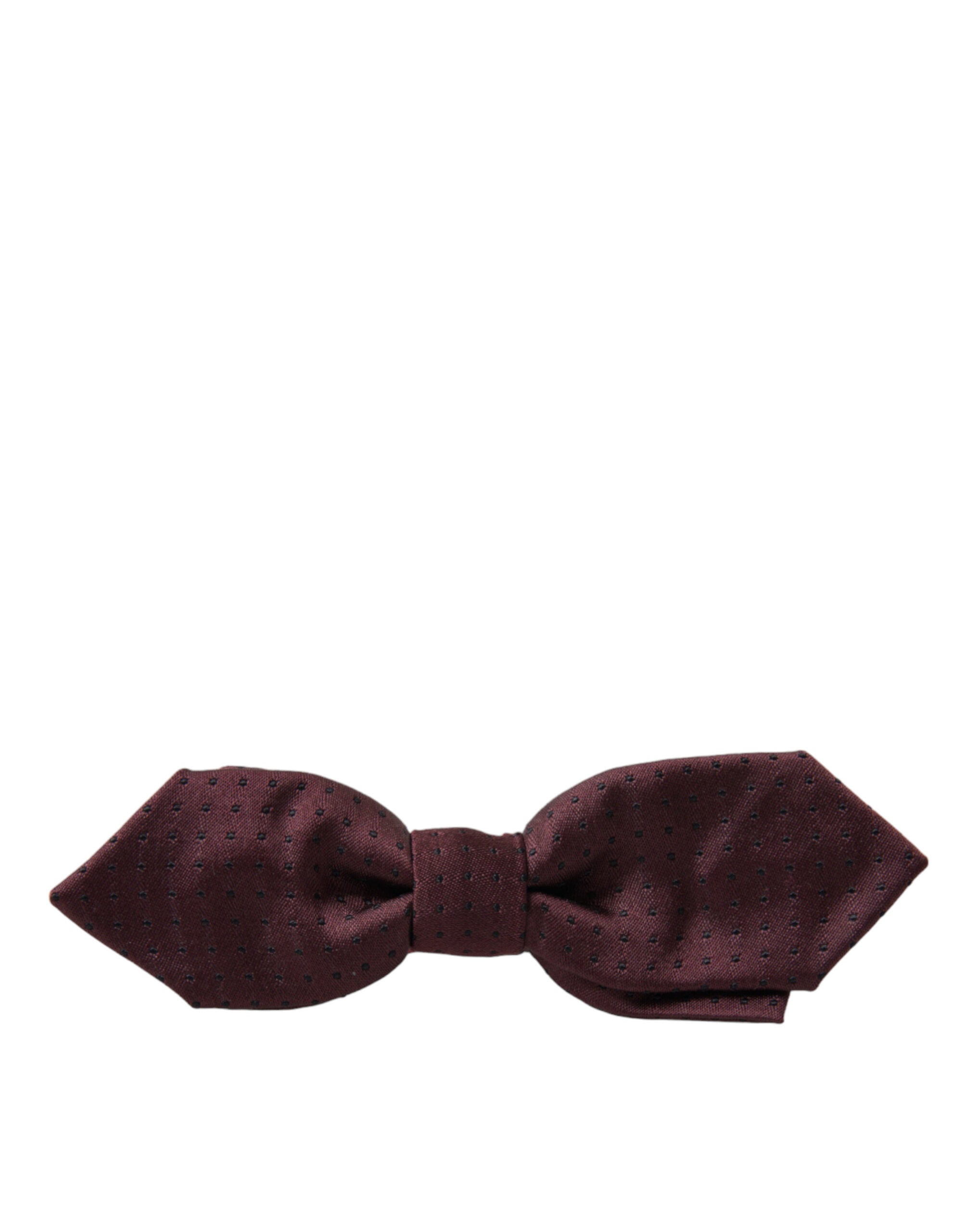 Dolce & Gabbana Röd Bordeaux Siden Smal Justerbar Halsringning Papillon Fluga