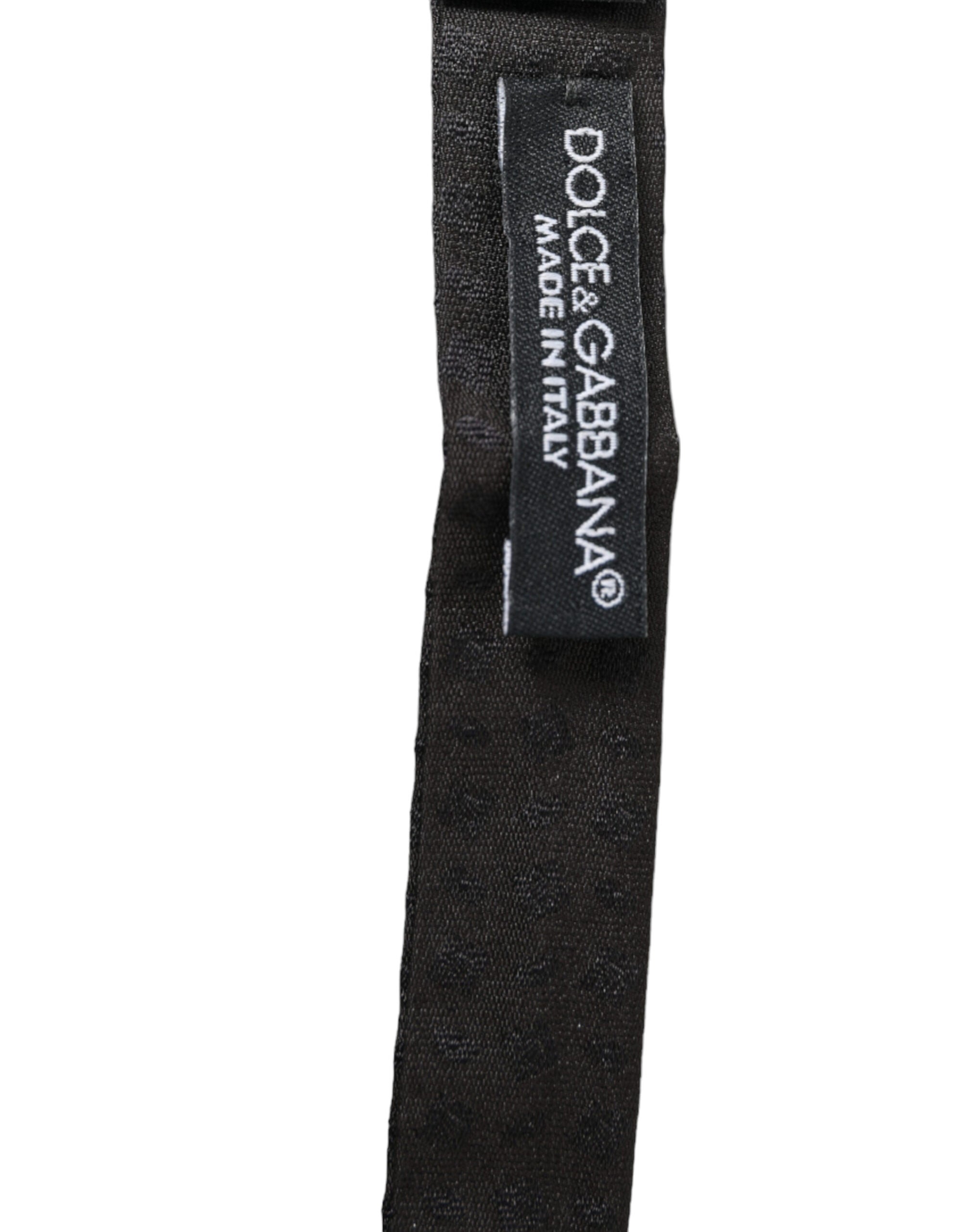 Dolce & Gabbana Brun Fantasy Siden Justerbar Halsringning Herrfluga Papillon