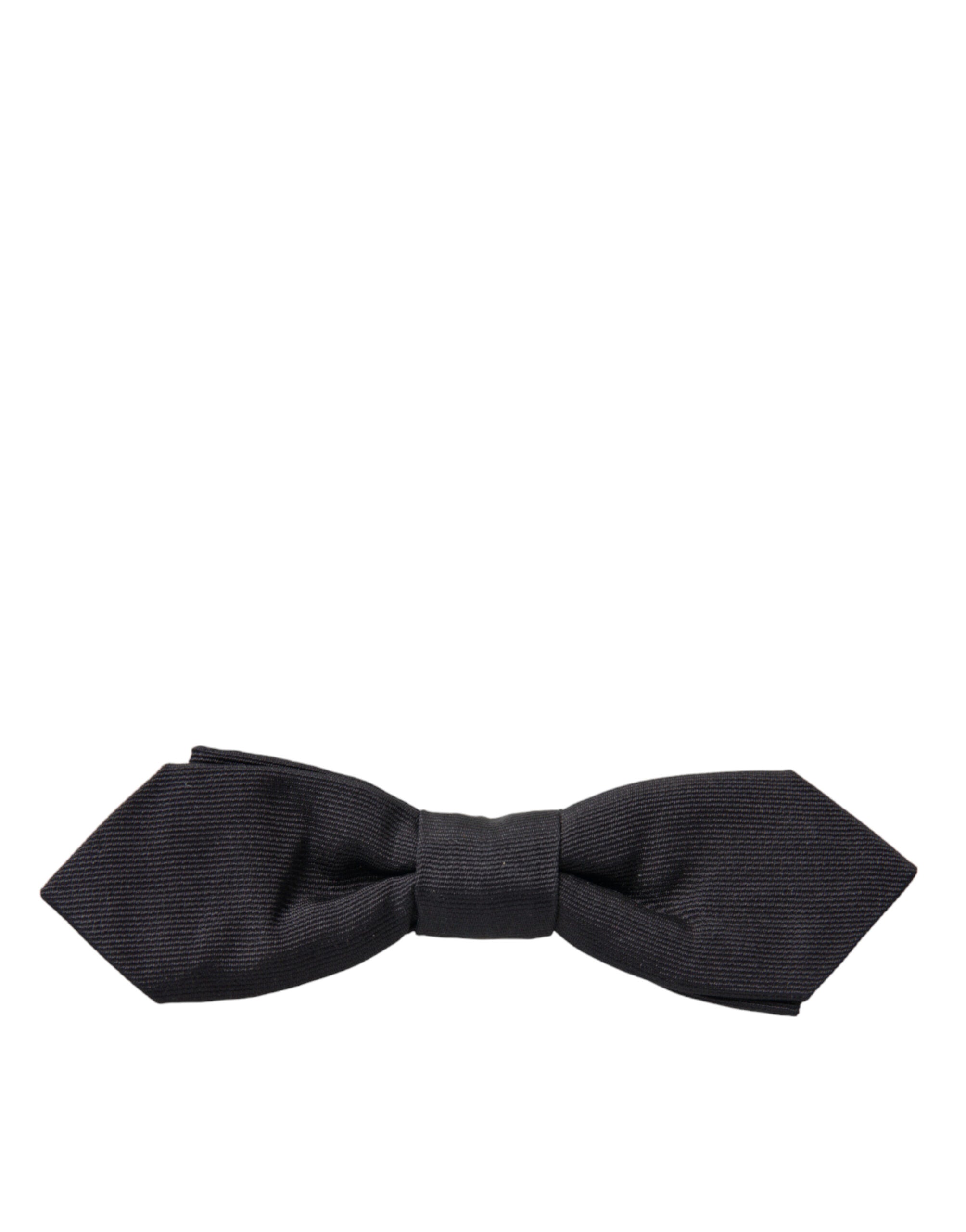 Dolce & Gabbana Svart Siden Justerbar Halsringning Herrfluga Papillon