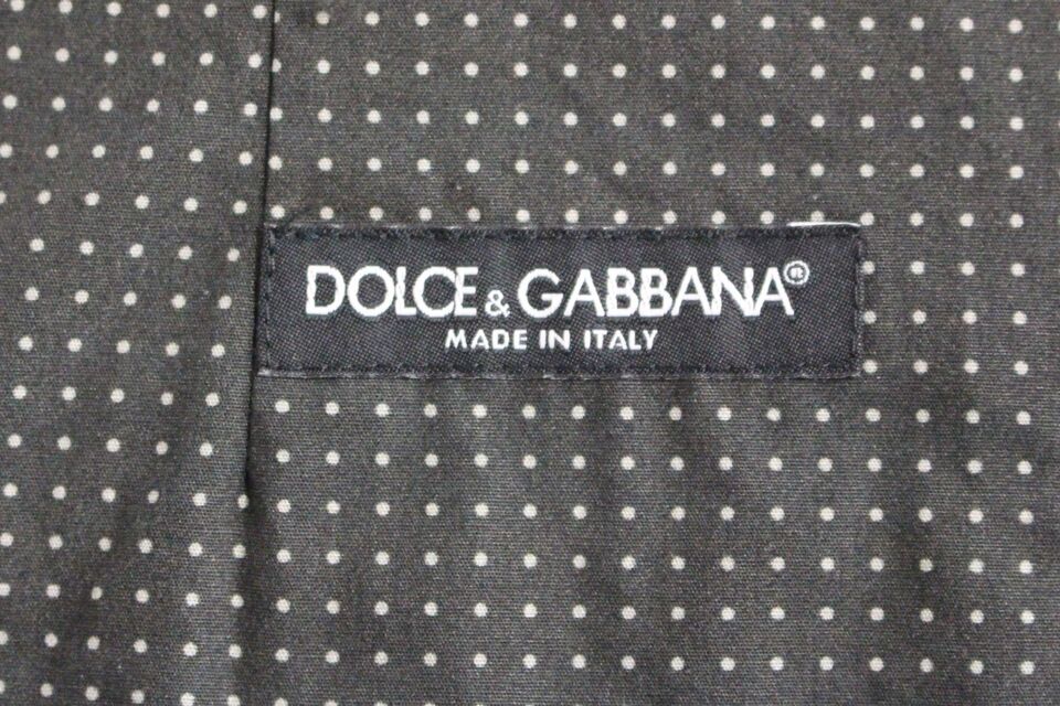 Dolce & Gabbana Grå Polka Dot Klänning Väst Gilet Weste