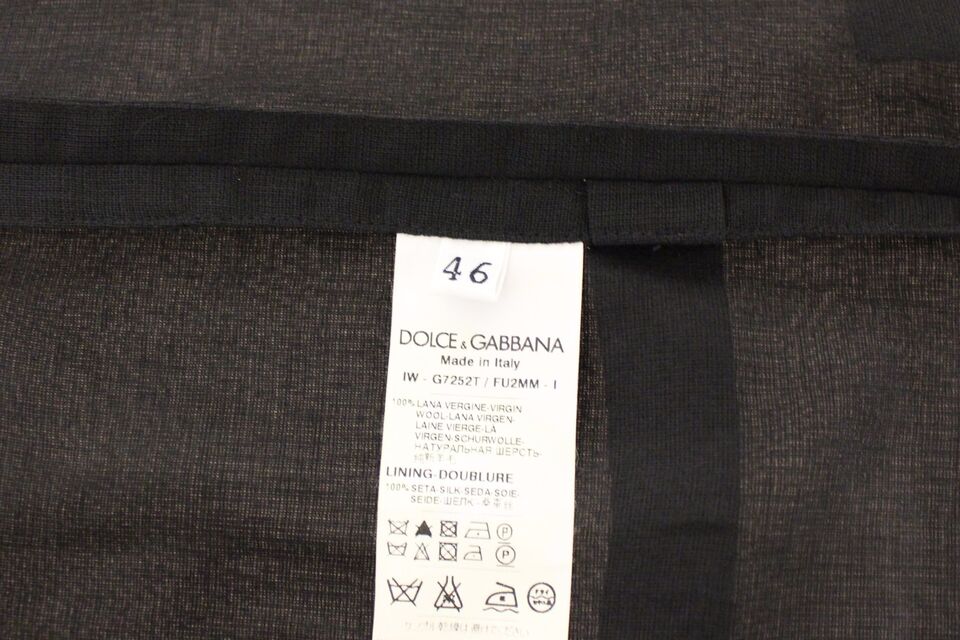 Dolce & Gabbana Svart Ull Formell Klänning Väst Jacka