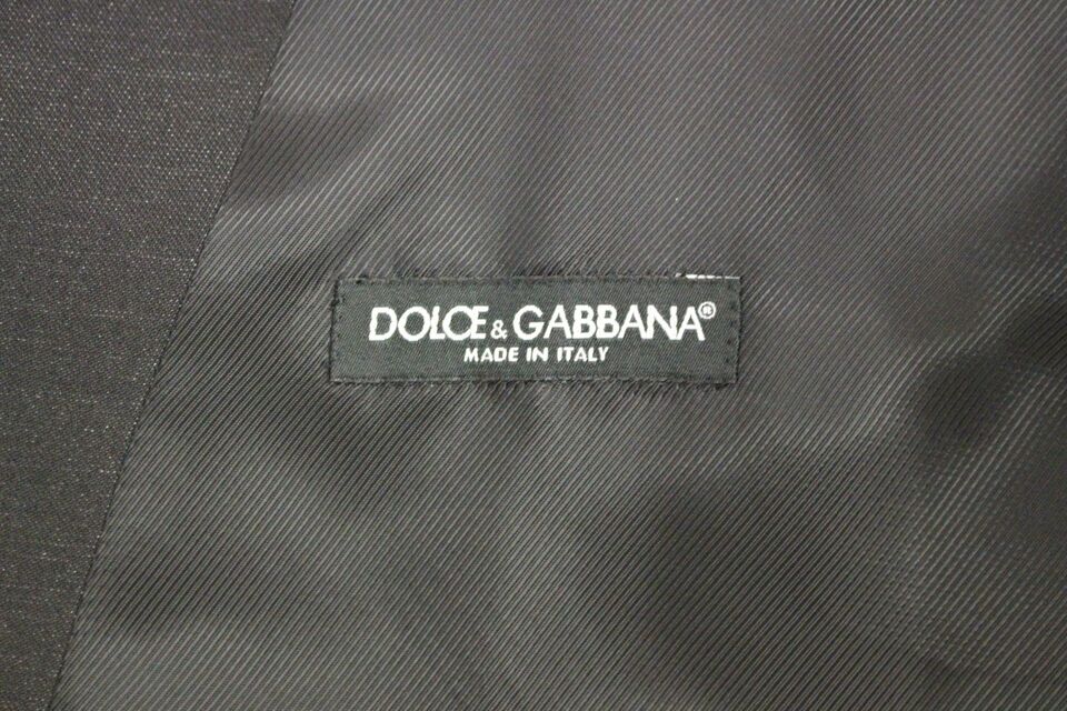 Dolce & Gabbana Grå Ull Sidenklänning Väst Väst