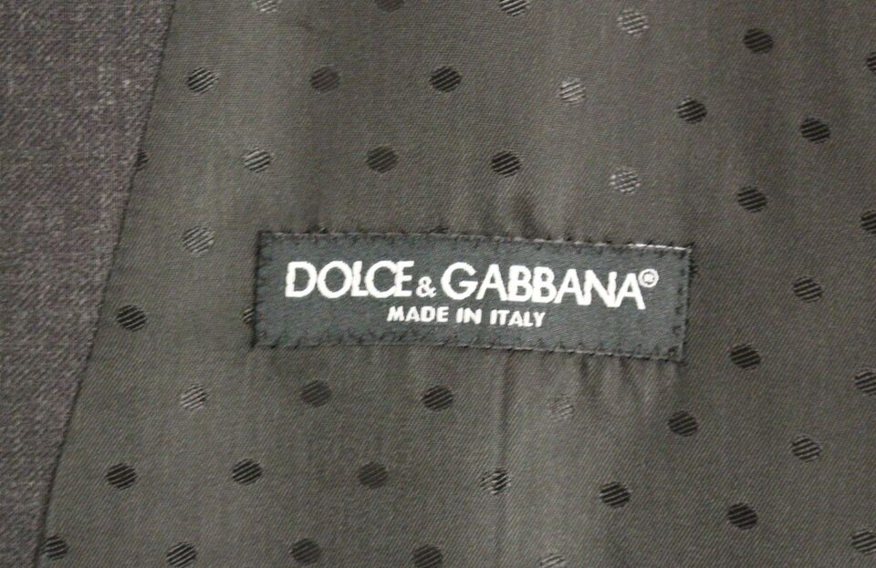 Dolce & Gabbana Grå Ull Formell Klänning Väst Väst