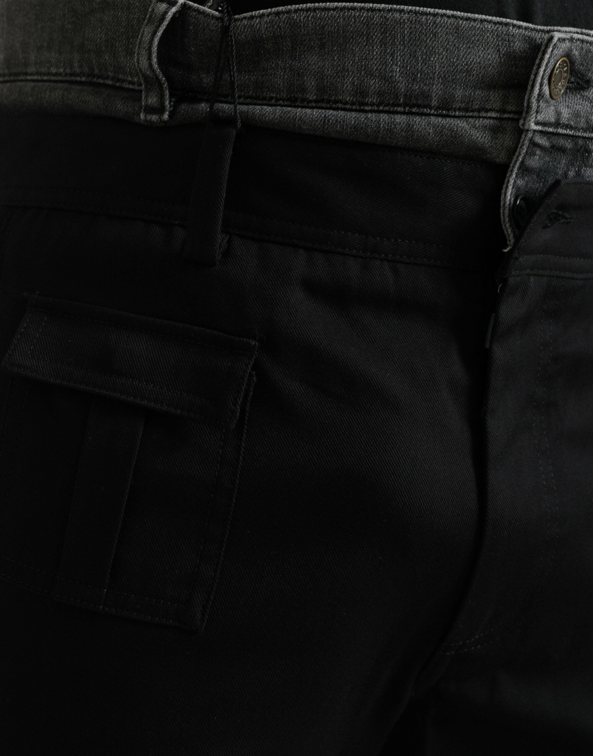 Dolce & Gabbana Svarta Grå Slimmade Bomullsdenimjeansbyxor