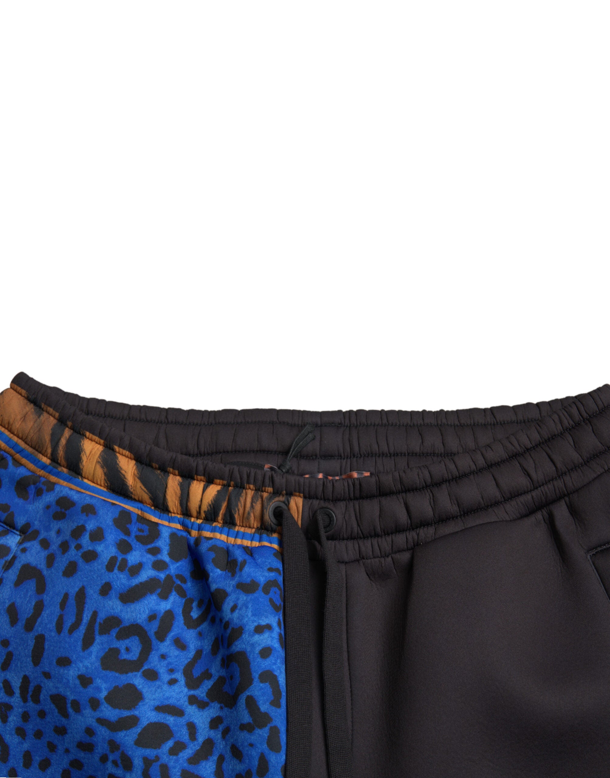 Dolce & Gabbana Black Tiger Print Cargo Jogger Pants
