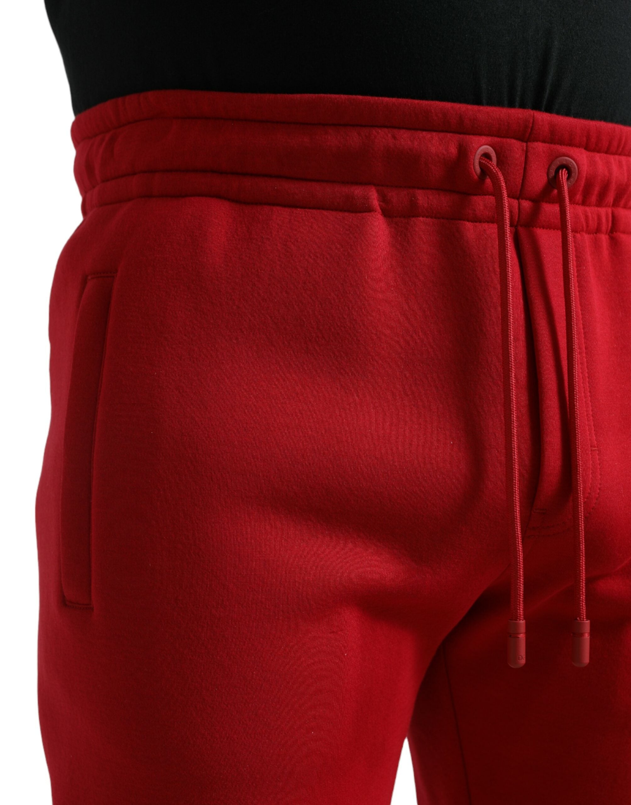 Dolce & Gabbana Röda Skinny Joggingbyxor i Bomullsblandning