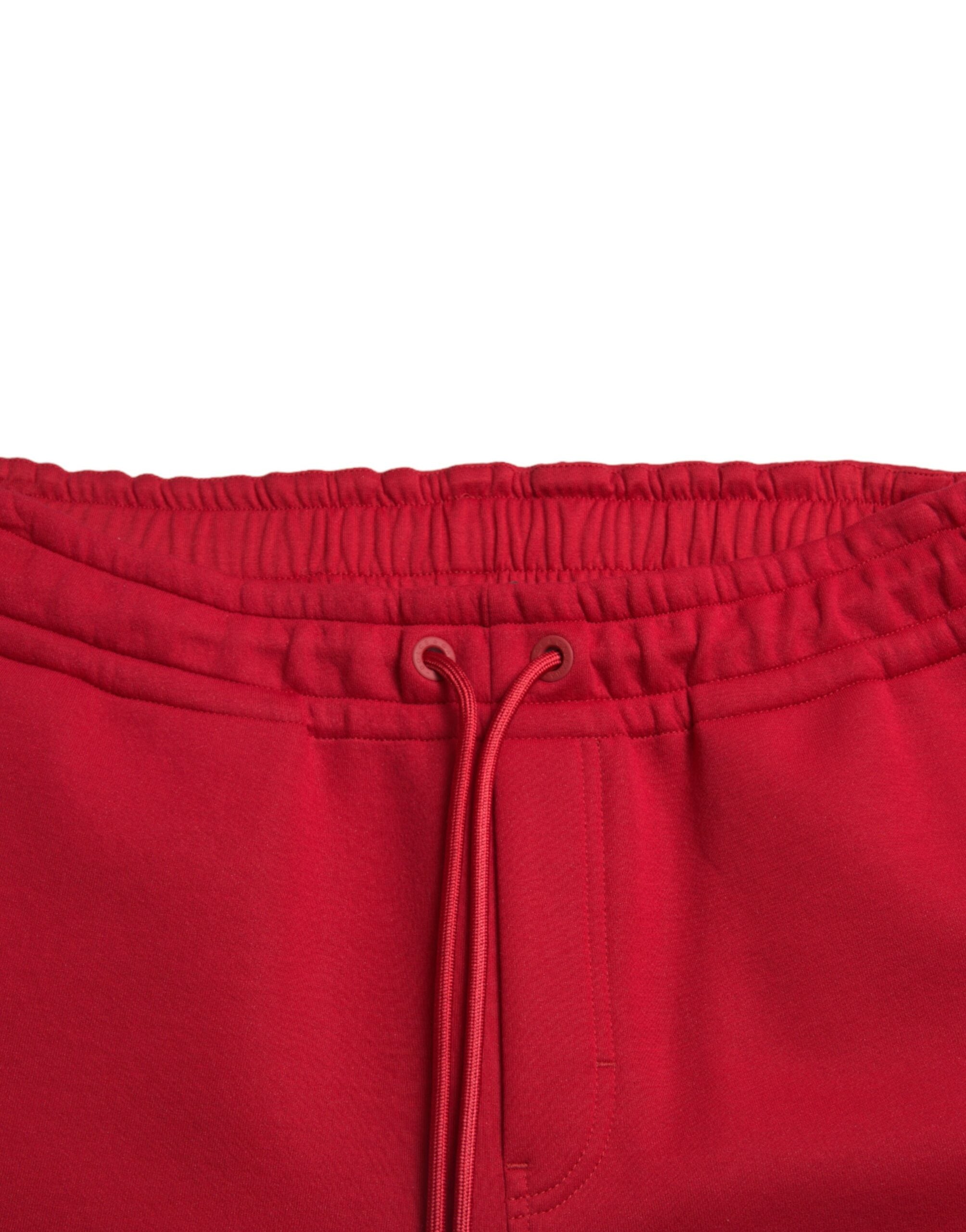Dolce & Gabbana Röda Skinny Joggingbyxor i Bomullsblandning
